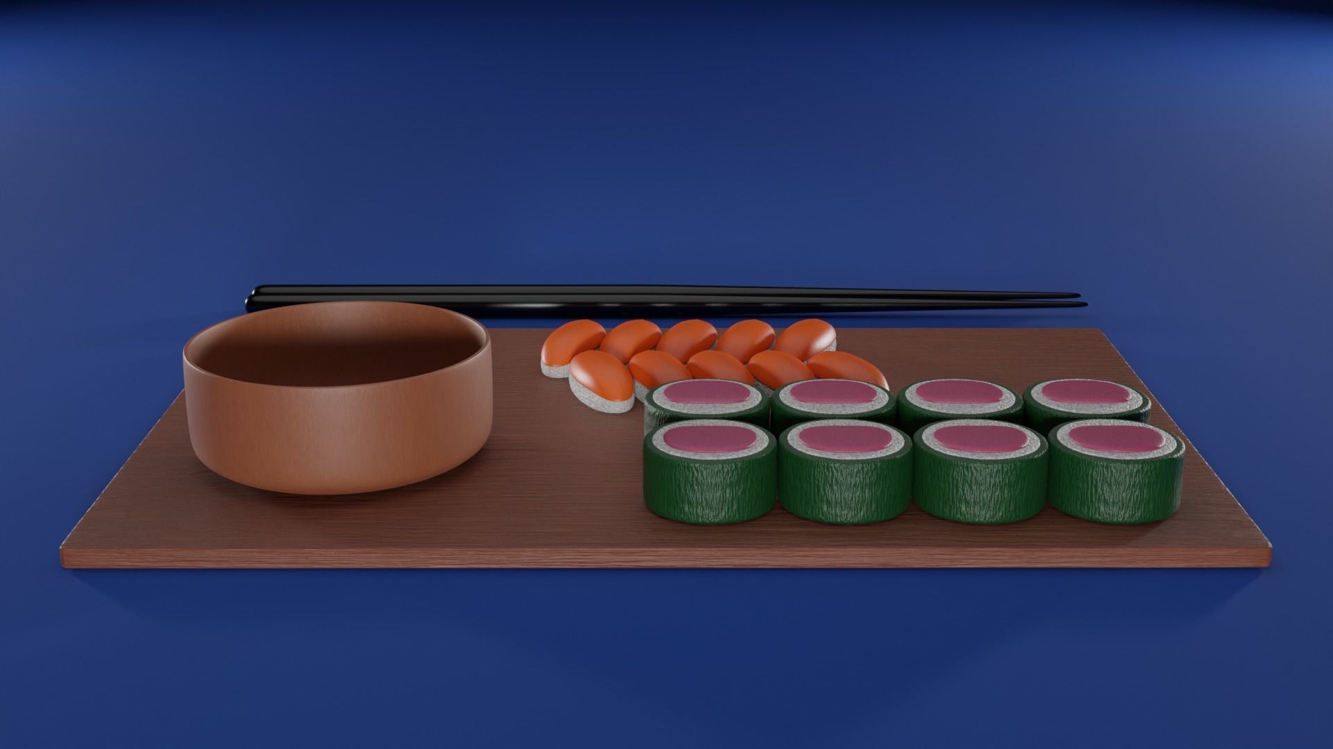 Cartoon sushi set 3D model 3D model_3