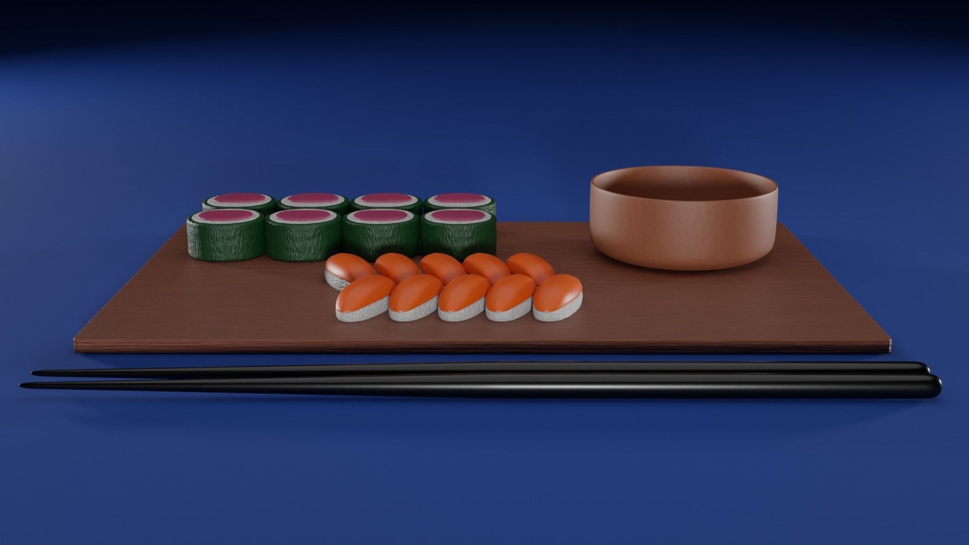 Cartoon sushi set 3D model 3D model_4