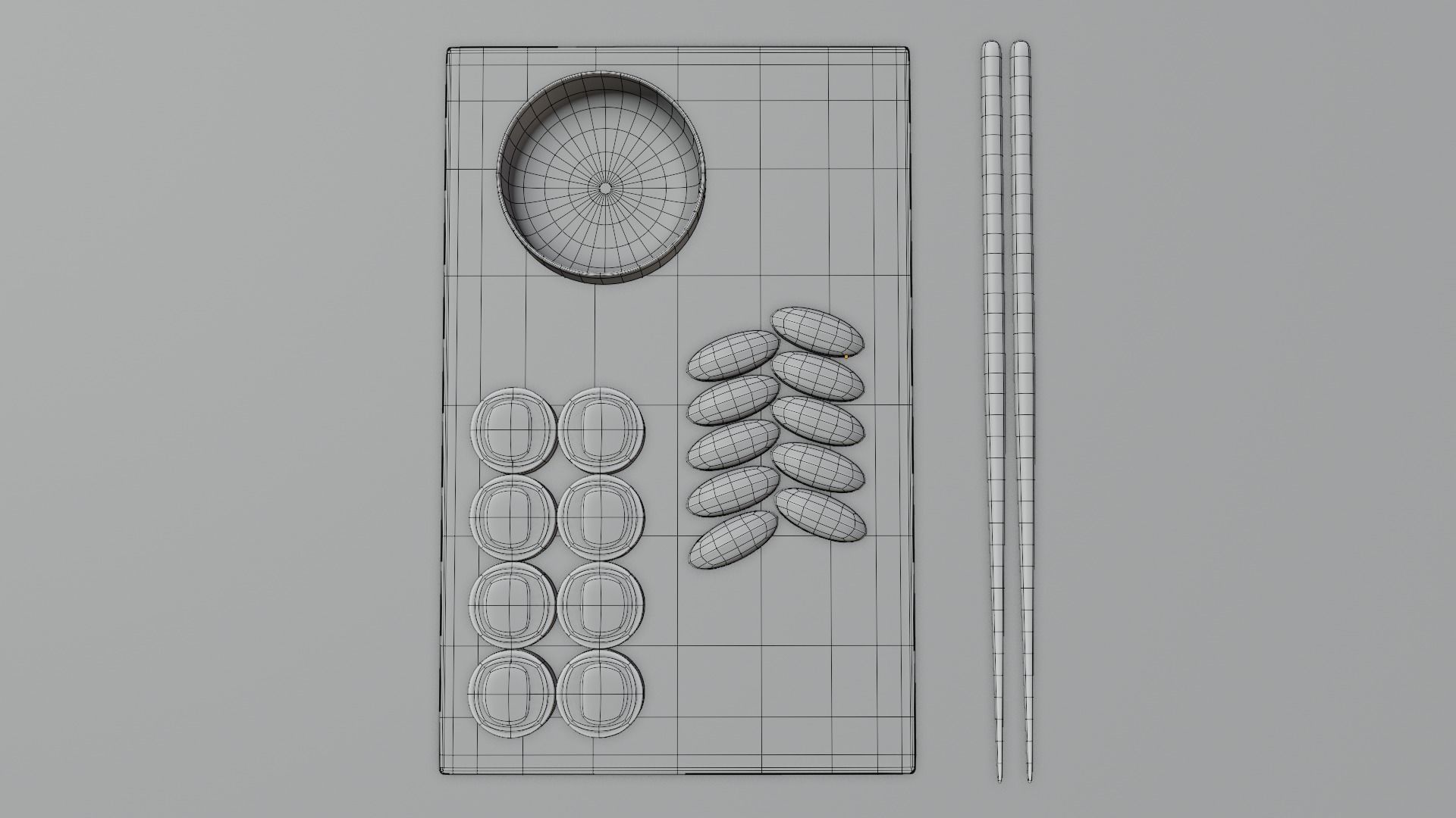 Cartoon sushi set 3D model 3D model_18