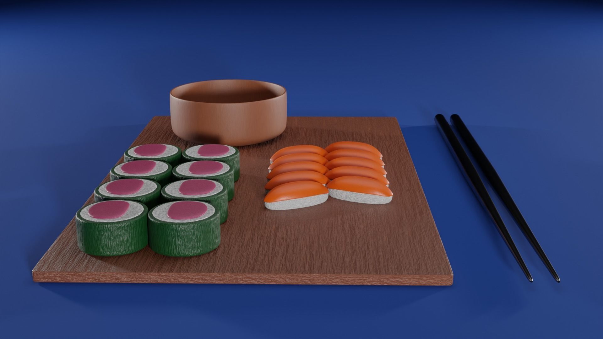 Cartoon sushi set 3D model 3D model_1