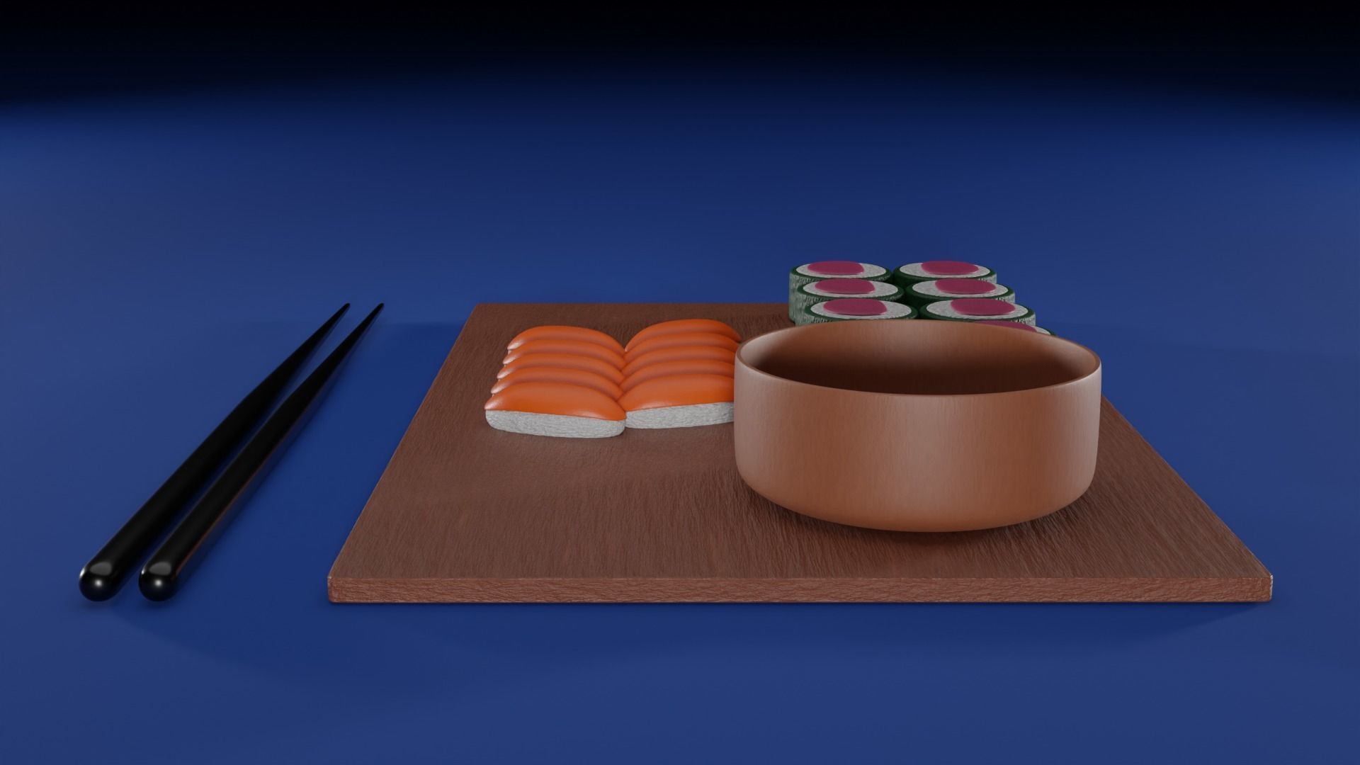 Cartoon sushi set 3D model 3D model_5