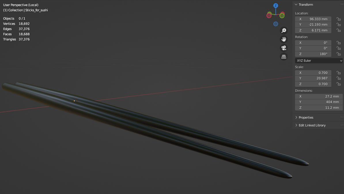 Cartoon sushi set 3D model 3D model_15