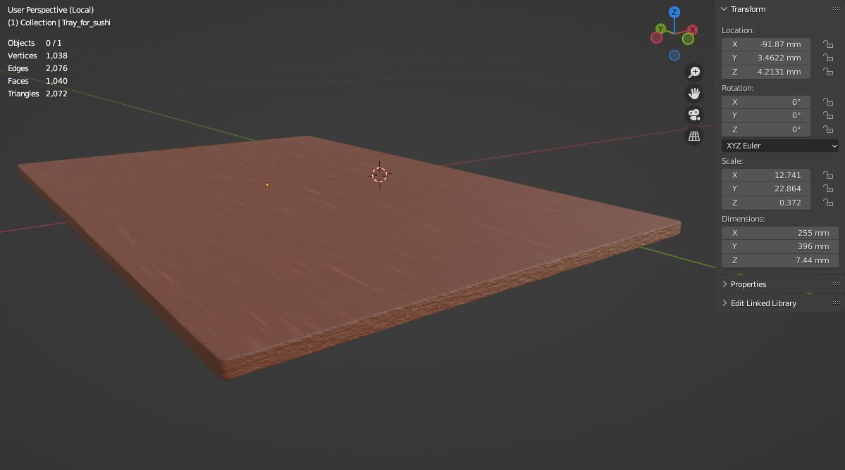 Cartoon sushi set 3D model 3D model_11