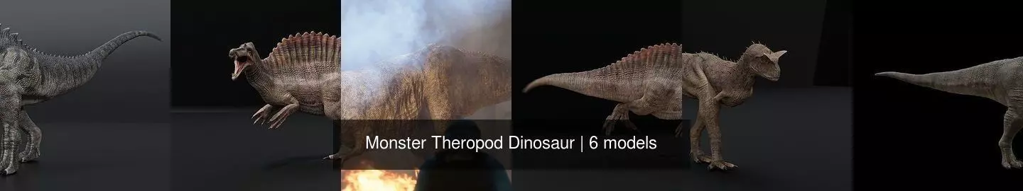 Monster Theropod Dinosaur 3D Model Collection_0