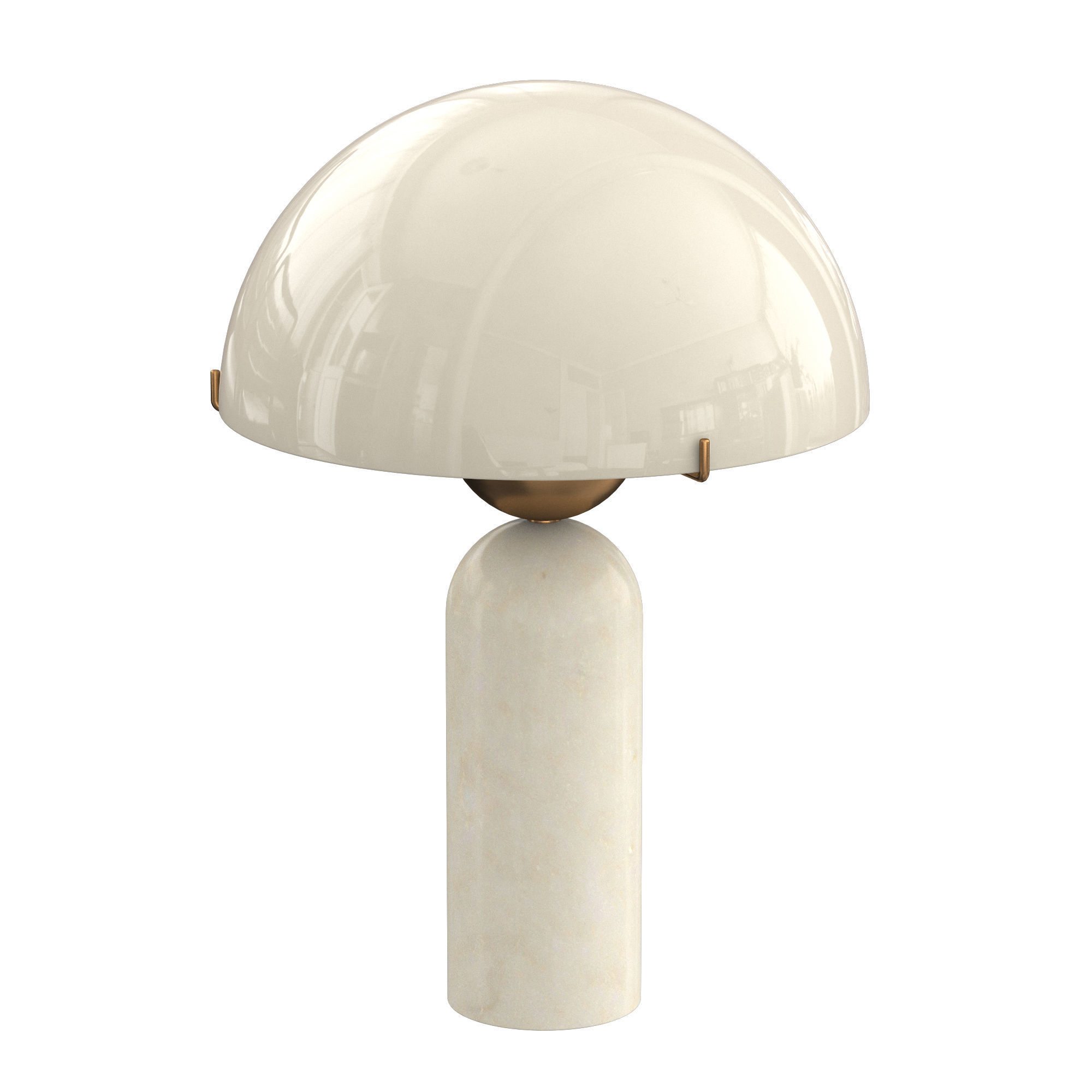Peono White Alabaster table lamp 3D model_3