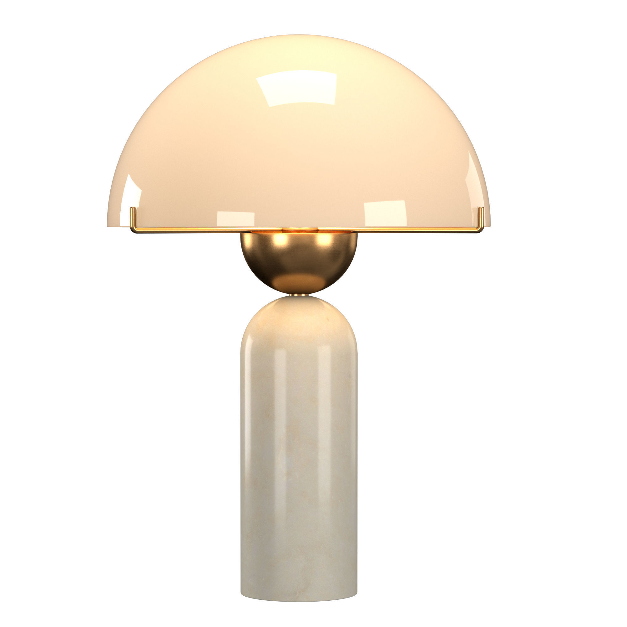 Peono White Alabaster table lamp 3D model_4