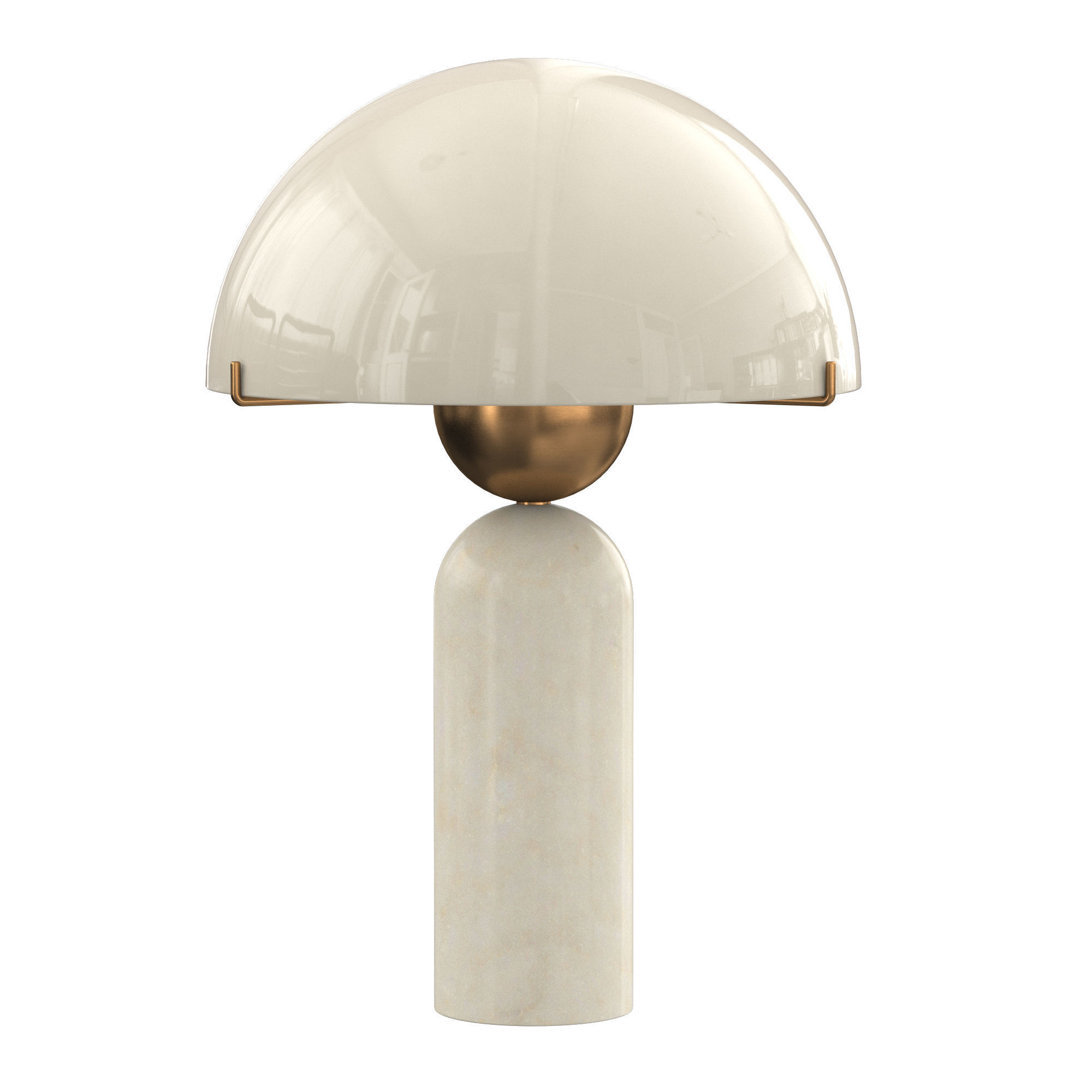 Peono White Alabaster table lamp 3D model_2