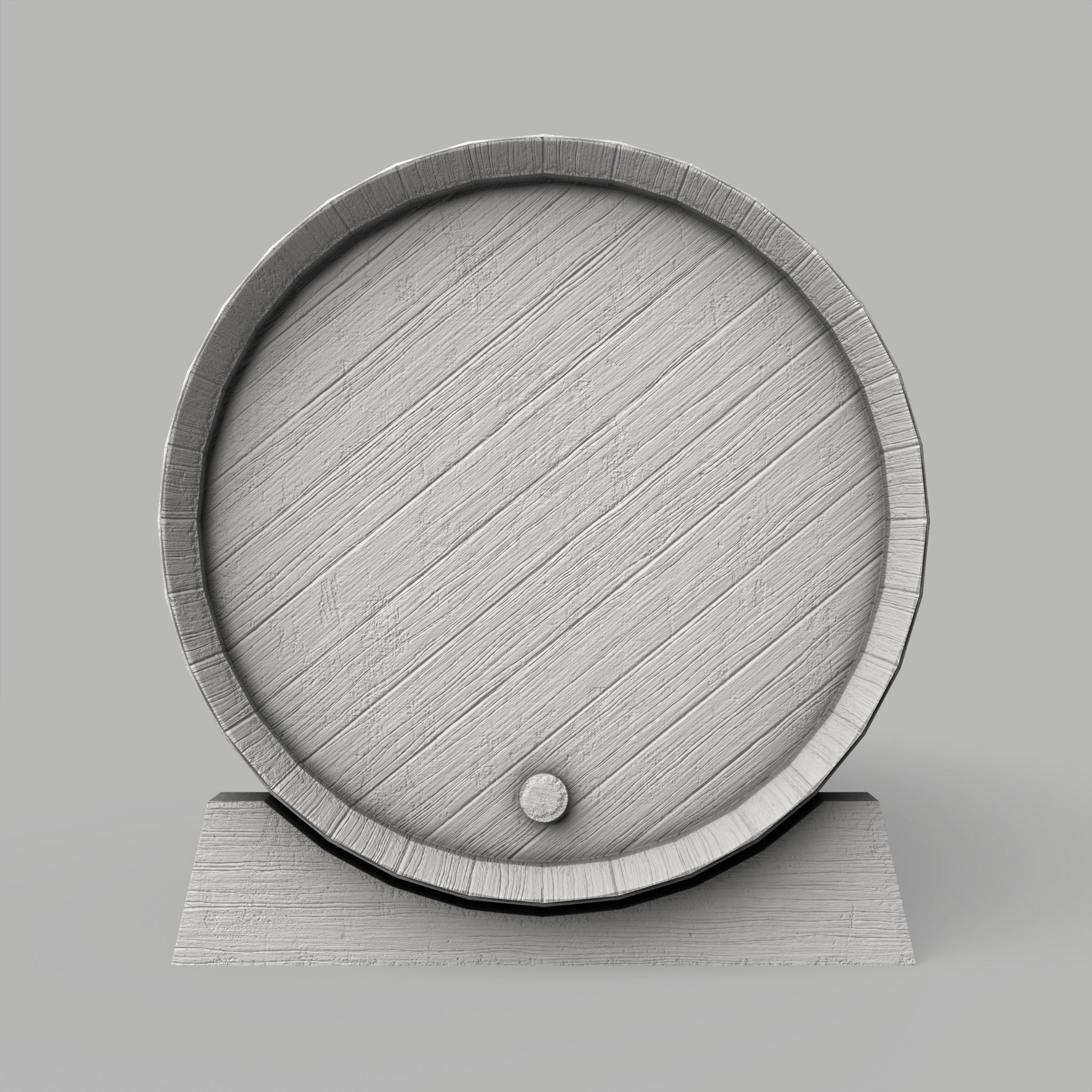 Wooden Barrel Vine Whiskey Gameready Low-poly 3D model_13