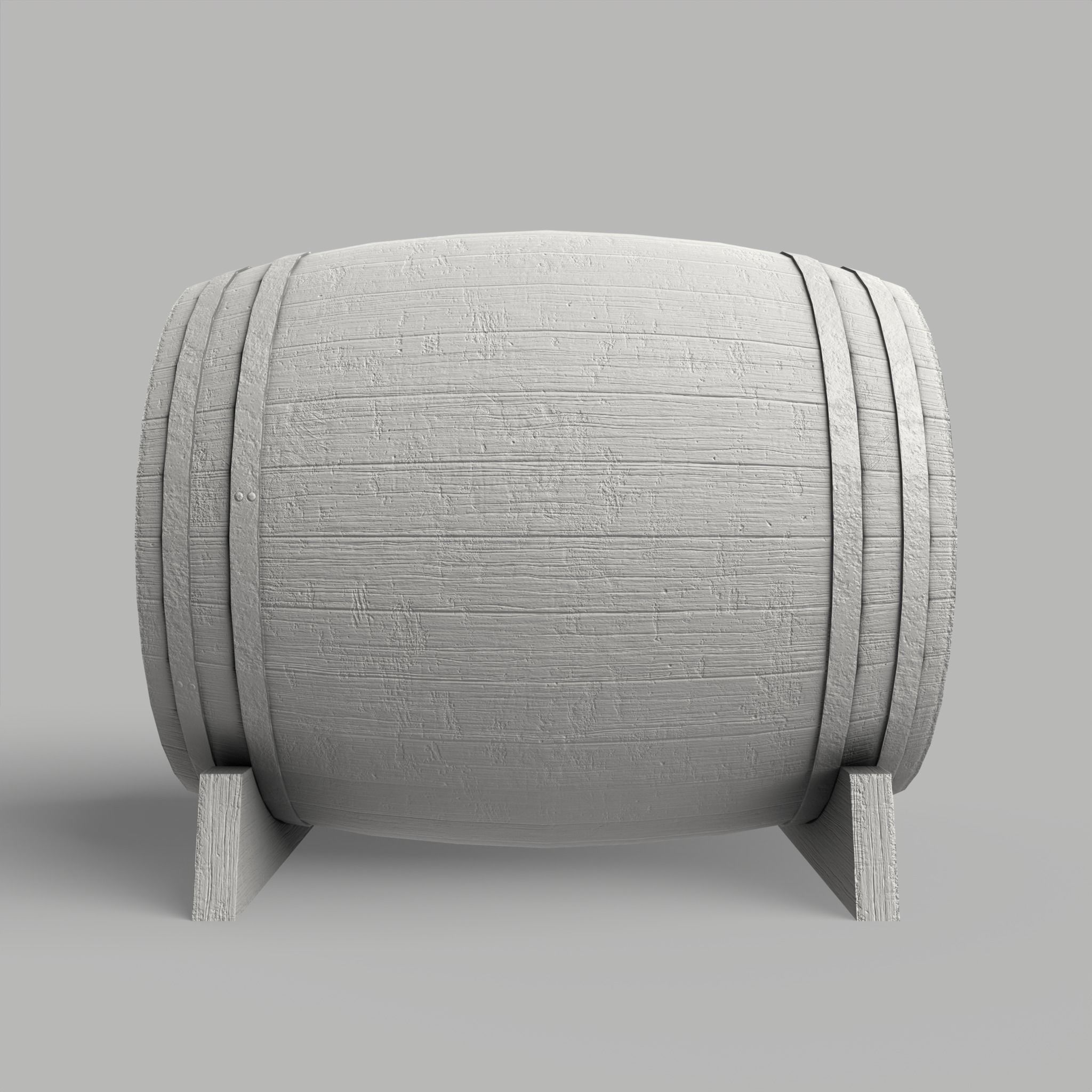 Wooden Barrel Vine Whiskey Gameready Low-poly 3D model_15