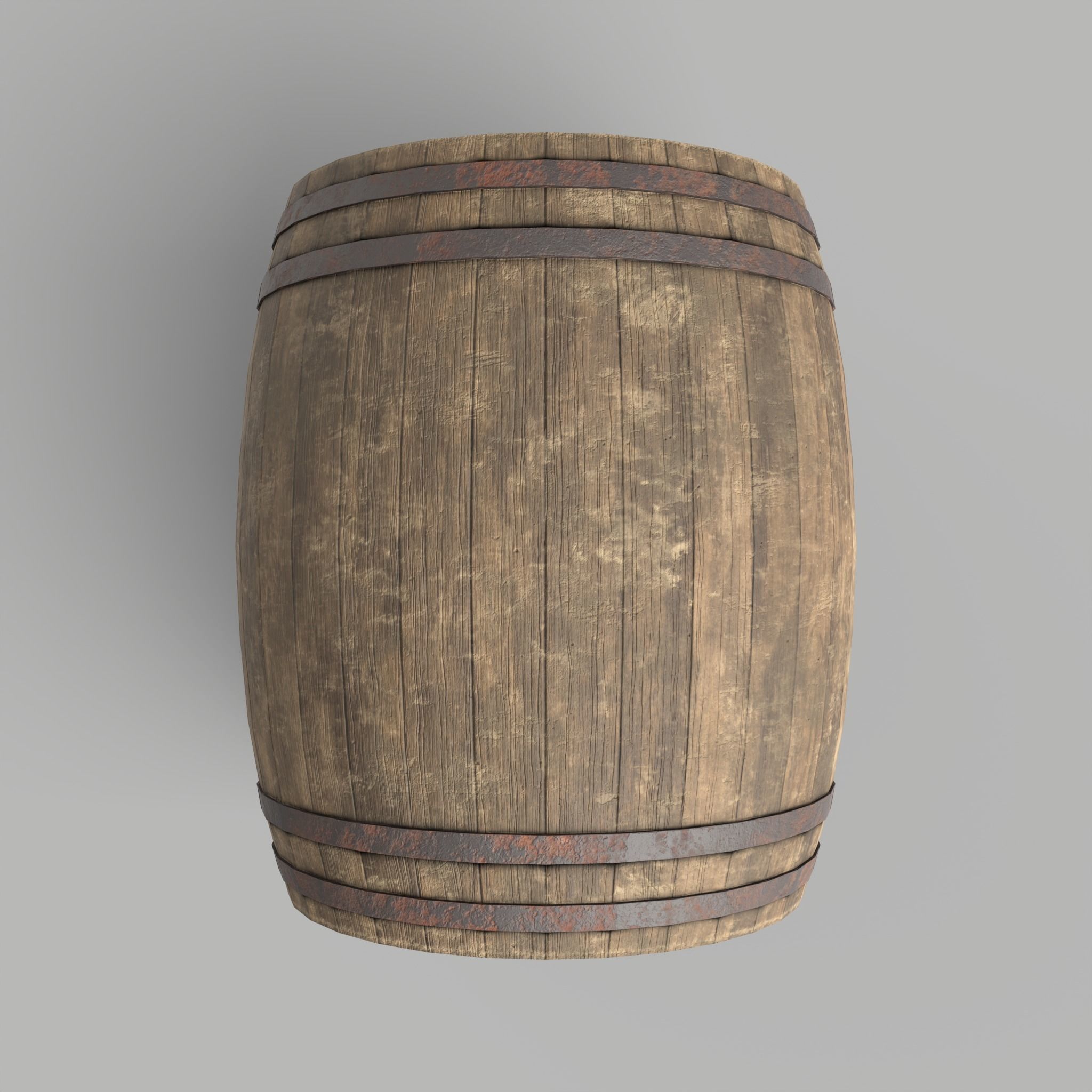 Wooden Barrel Vine Whiskey Gameready Low-poly 3D model_6