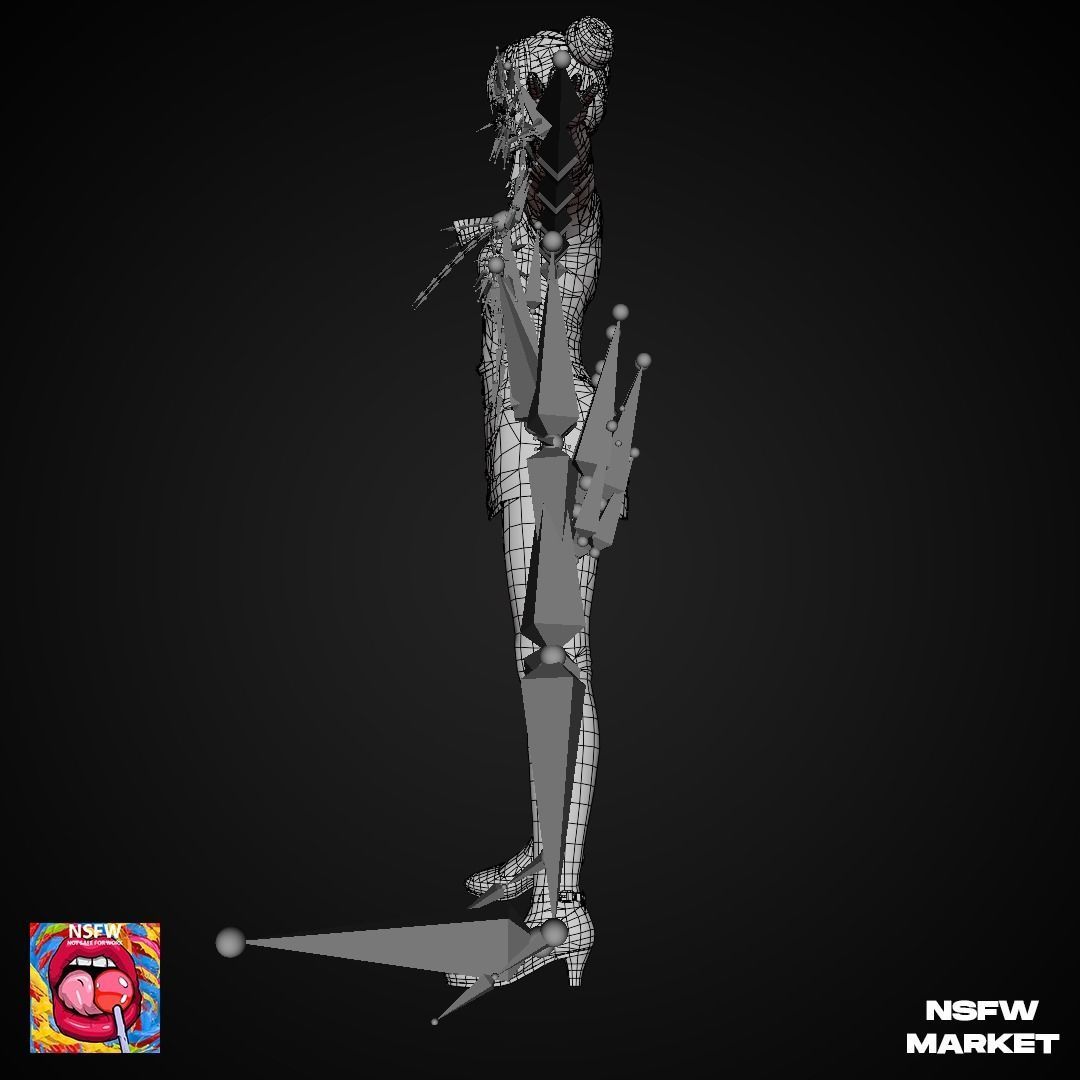 EXCLUSIVE EDITION RIGGED CHARACTER MARIE ROSE - SECRET CLASS Low-poly 3D model_25