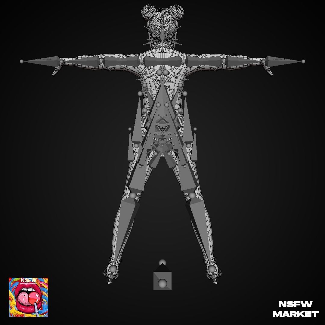 EXCLUSIVE EDITION RIGGED CHARACTER MARIE ROSE - SECRET CLASS Low-poly 3D model_26