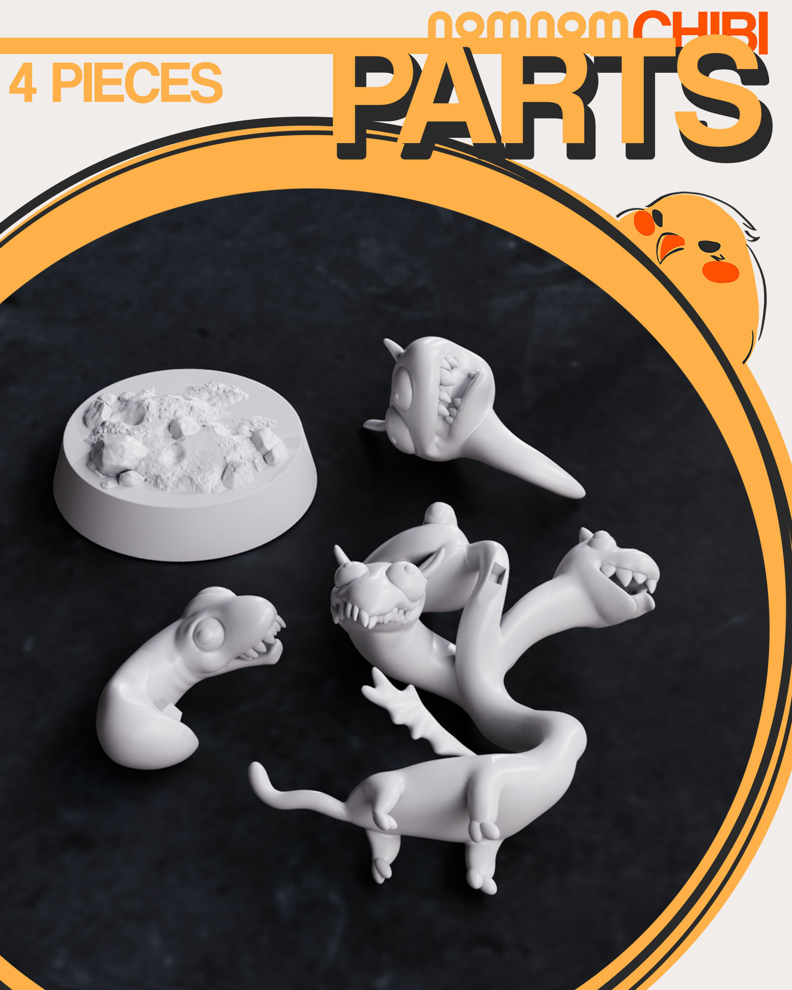 Chibi Derpy Tiamat 3D print model_1