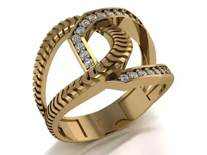 Two Piece Ring 3D print model