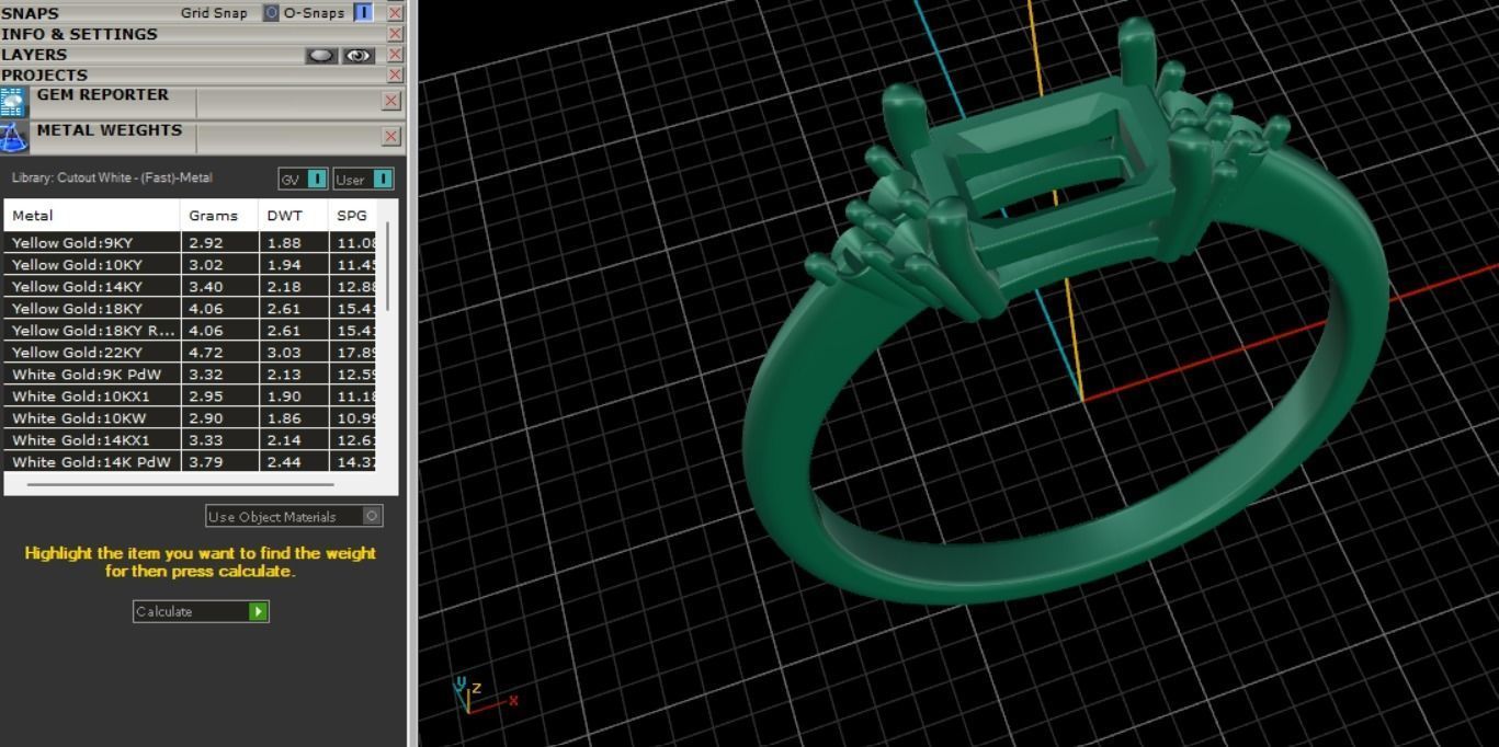 54 A Ring With a large Stone 3D print model_6