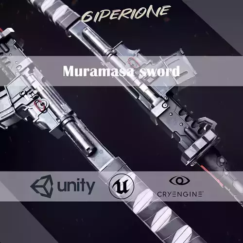 Muramasa sword Low-poly 3D model