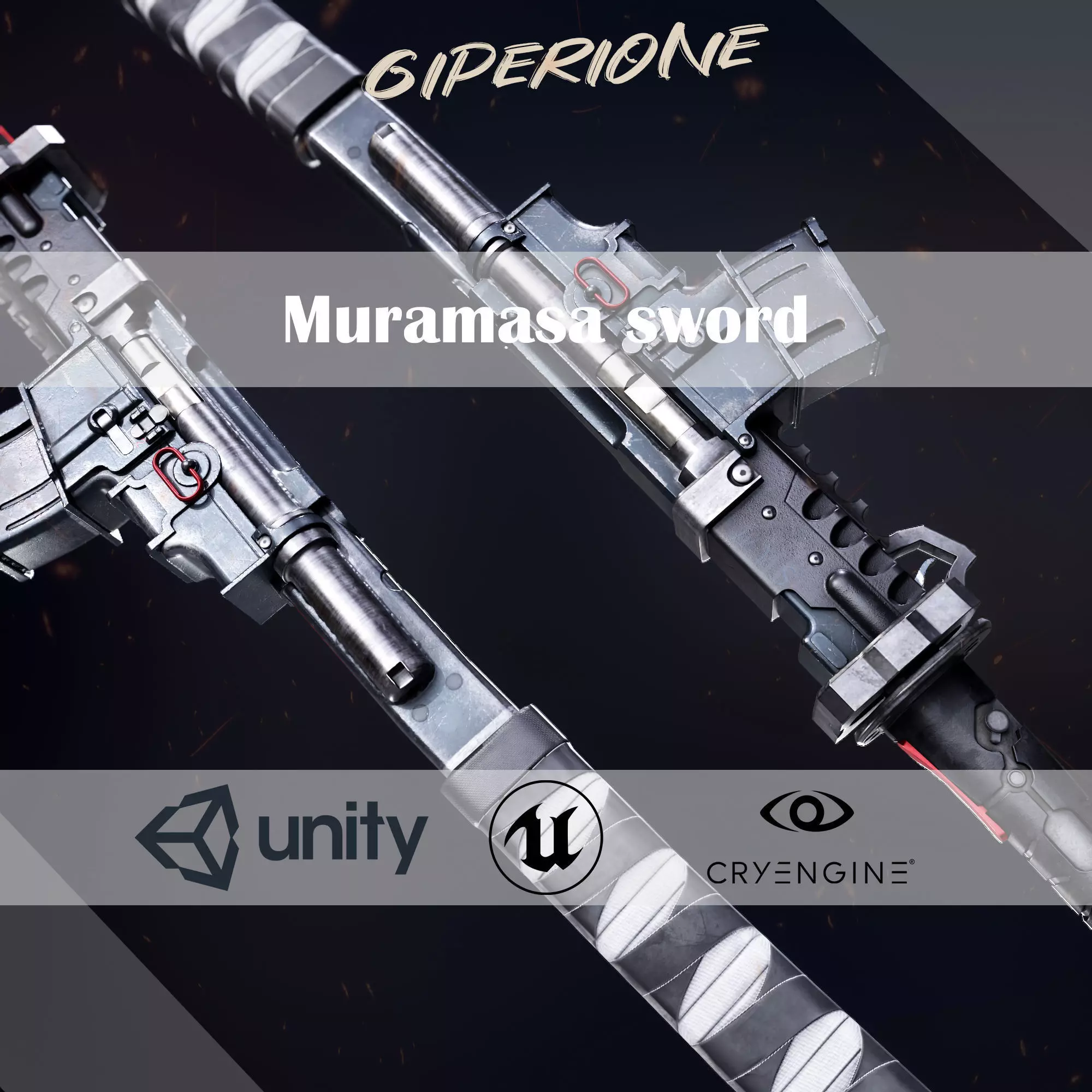 Muramasa sword Low-poly 3D model_0