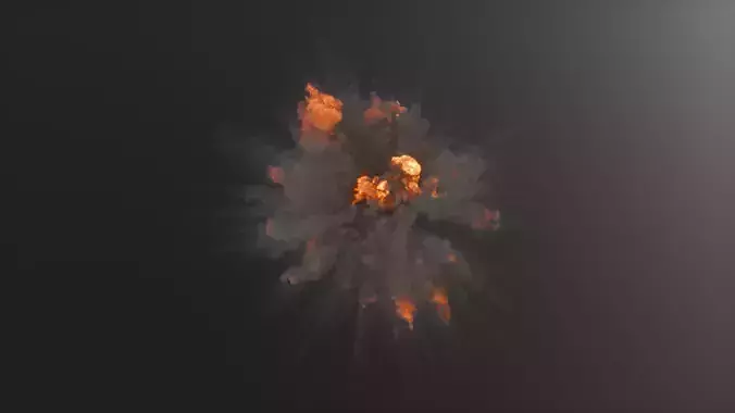 High Resolution Flak Midair Explosion 3D model