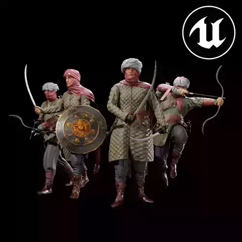 Warrior Low-poly 3D model