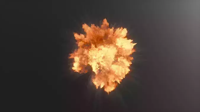 High Resolution Flak Midair Explosion