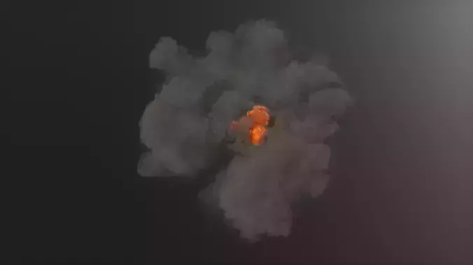 High Resolution Flak Midair Explosion