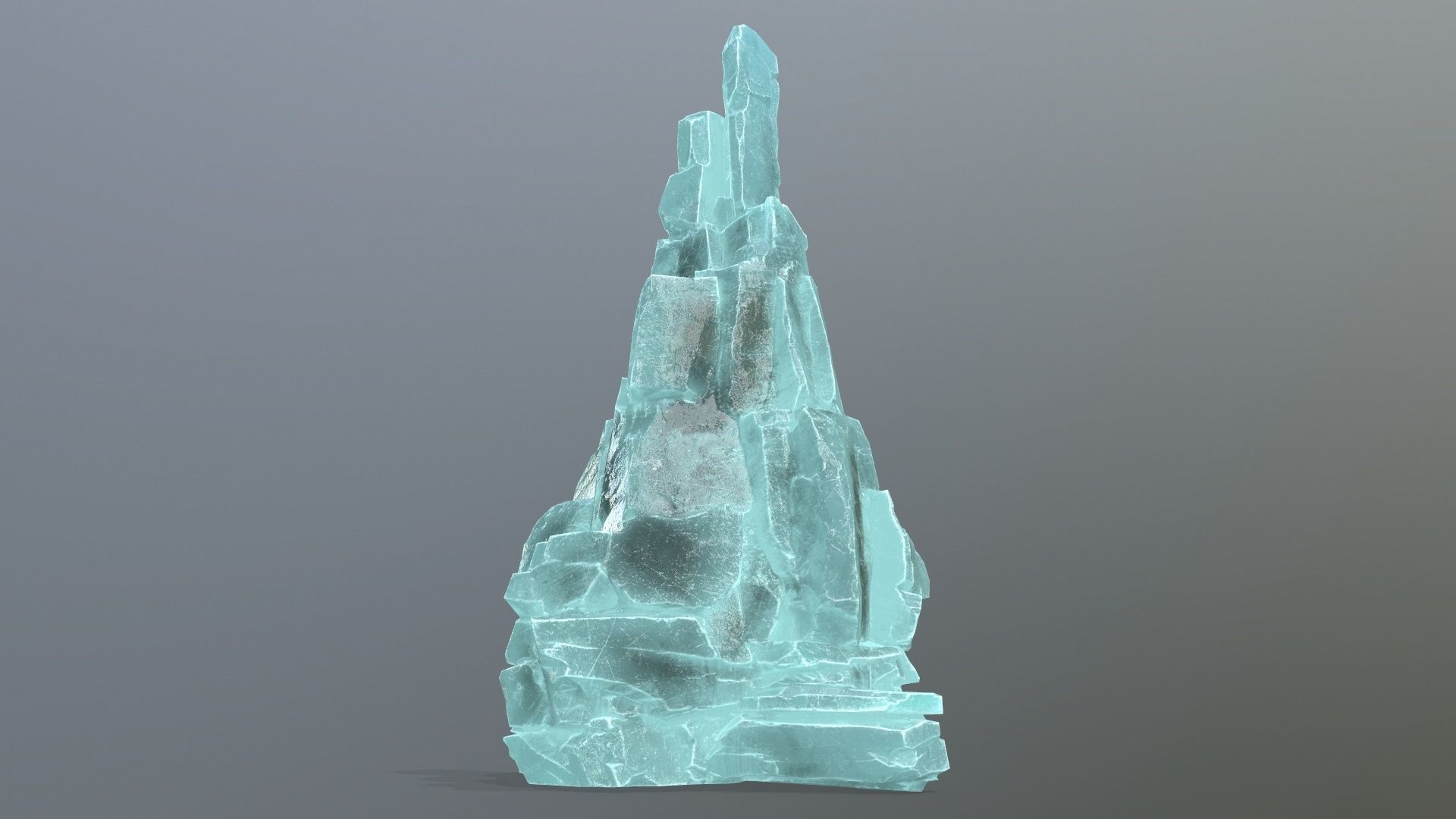 ice rocks Low-poly 3D model_2