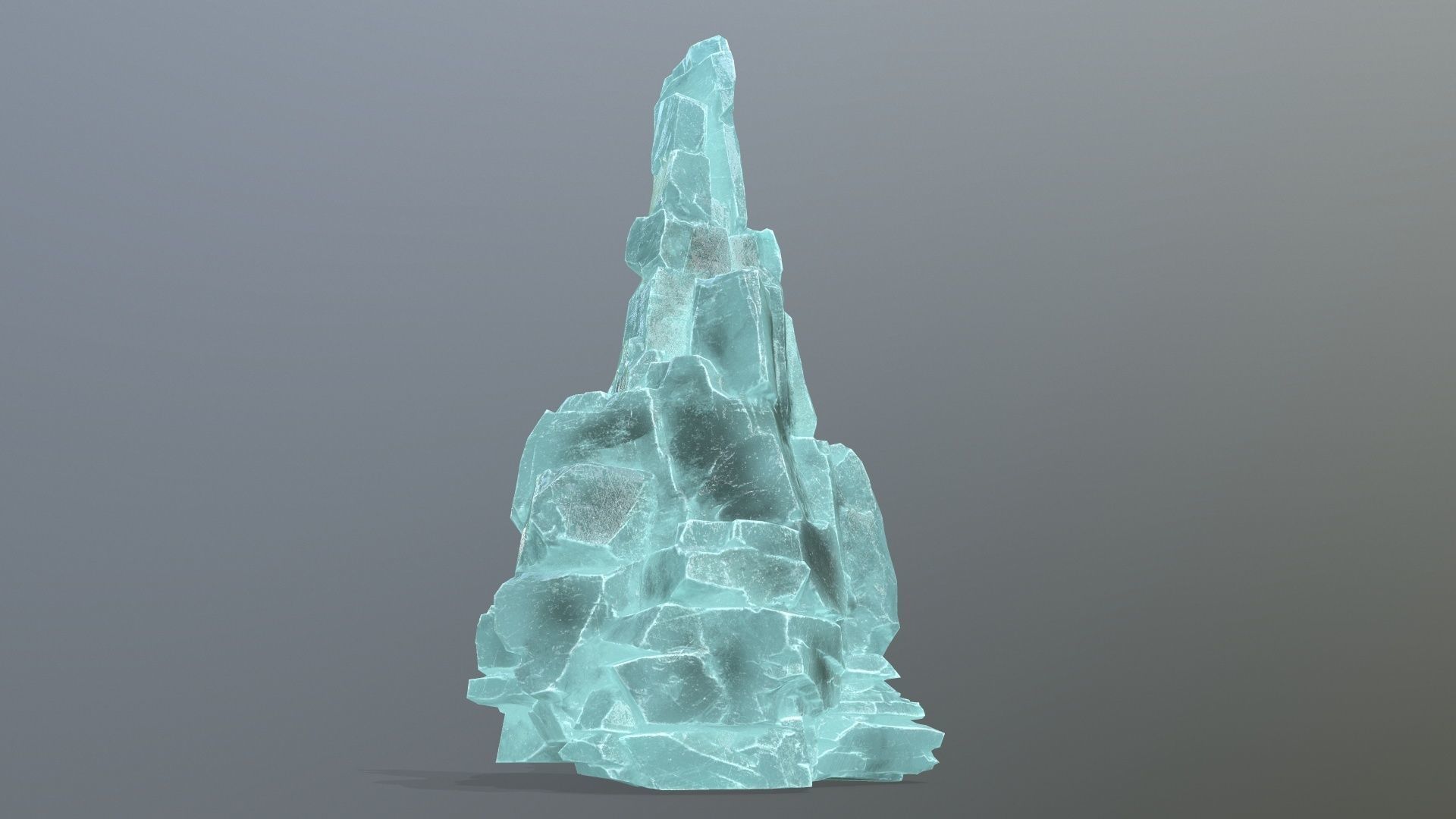 ice rocks Low-poly 3D model_8