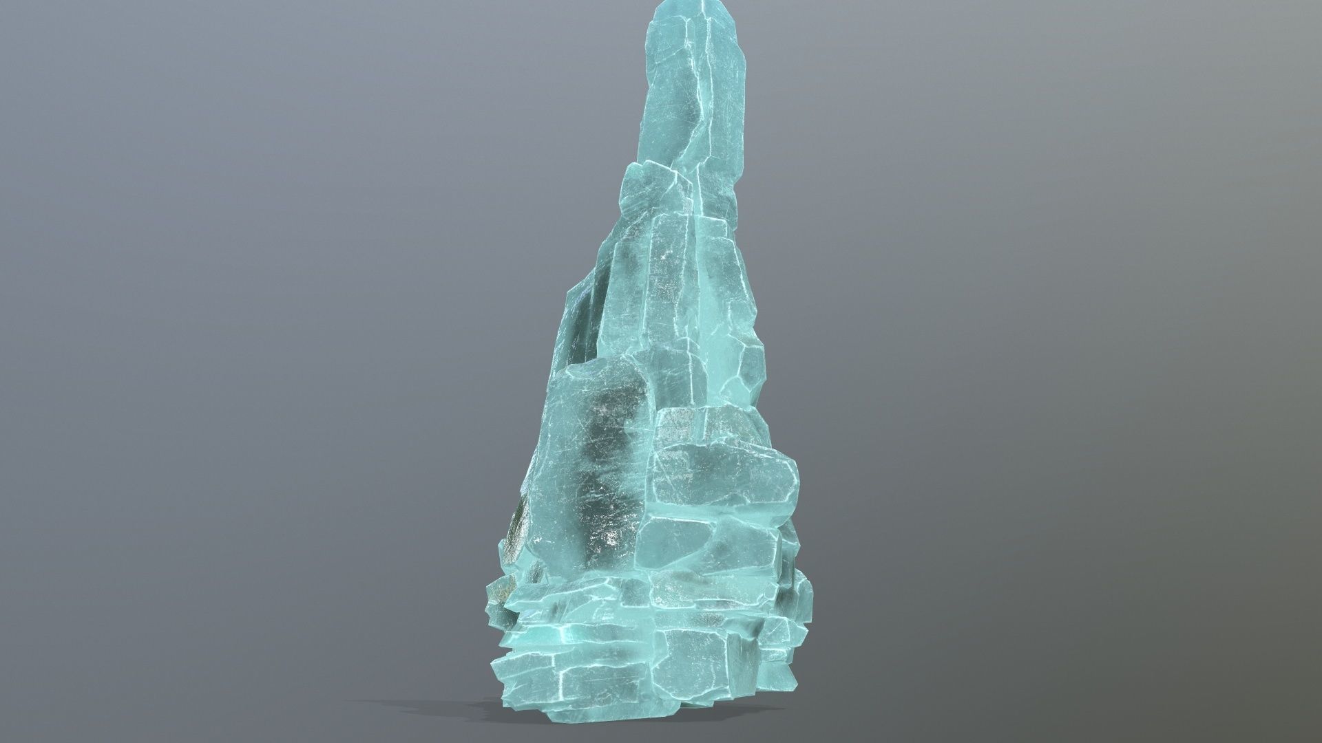 ice rocks Low-poly 3D model_4