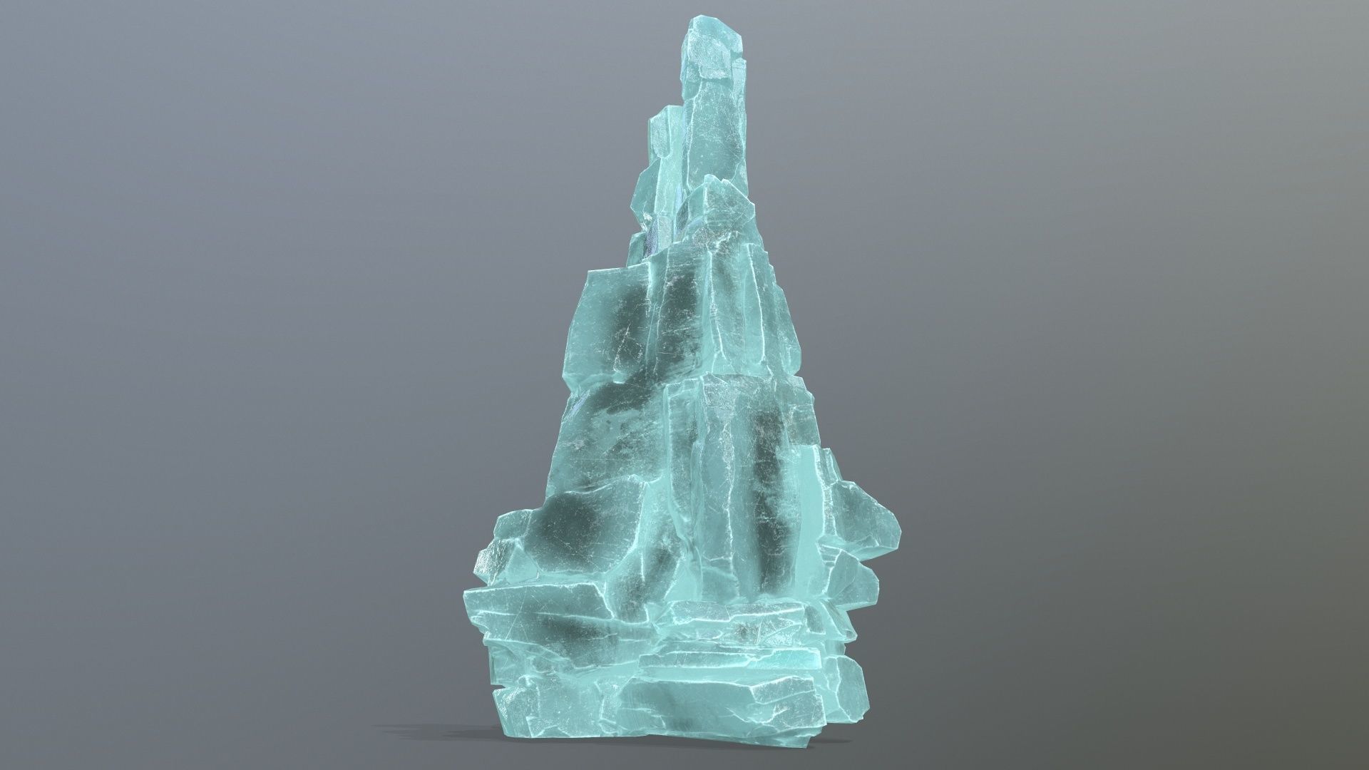 ice rocks Low-poly 3D model_3