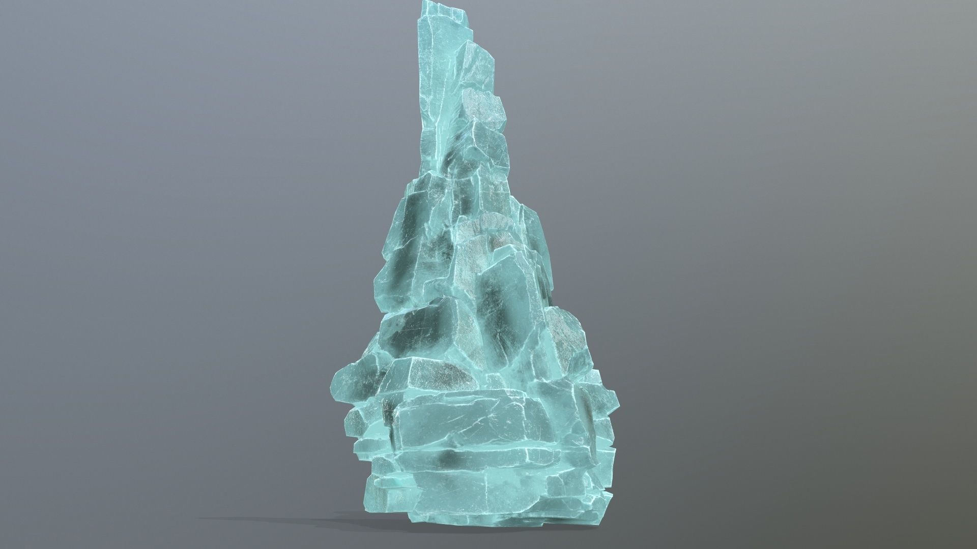 ice rocks Low-poly 3D model_7