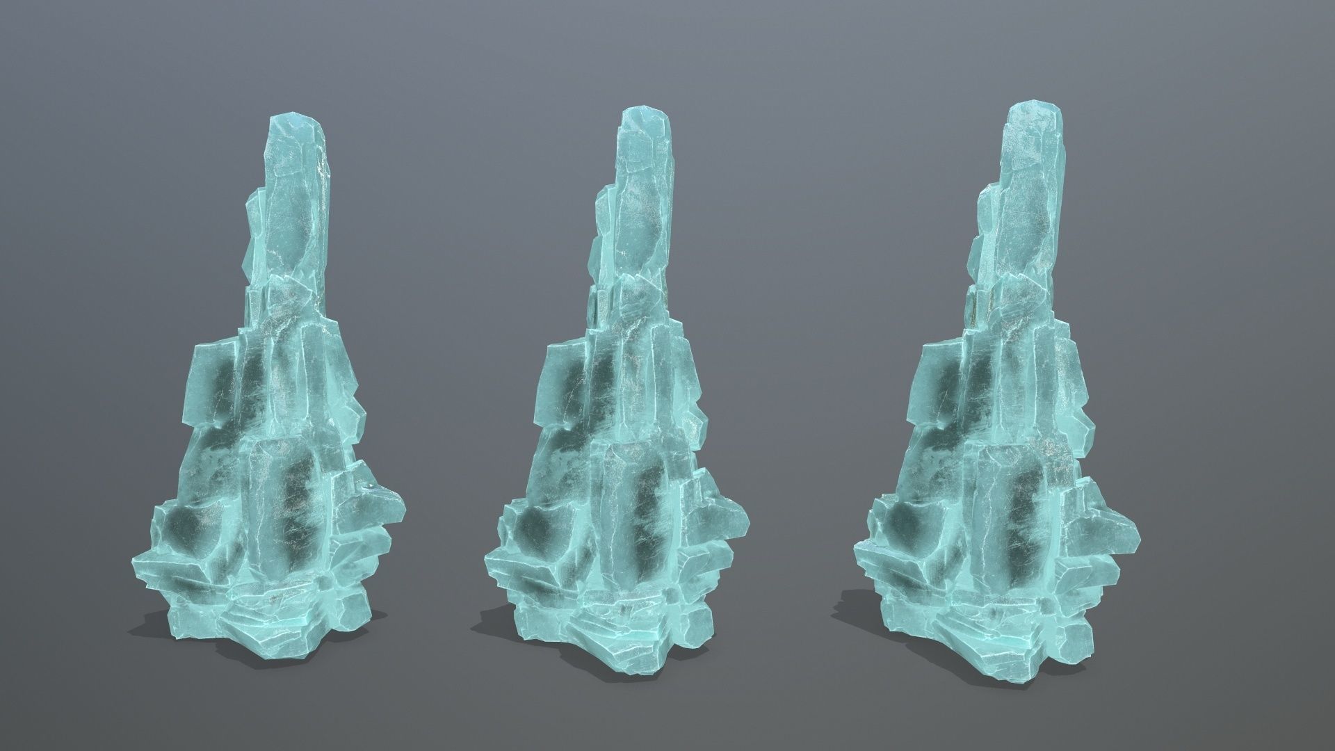 ice rocks Low-poly 3D model_19