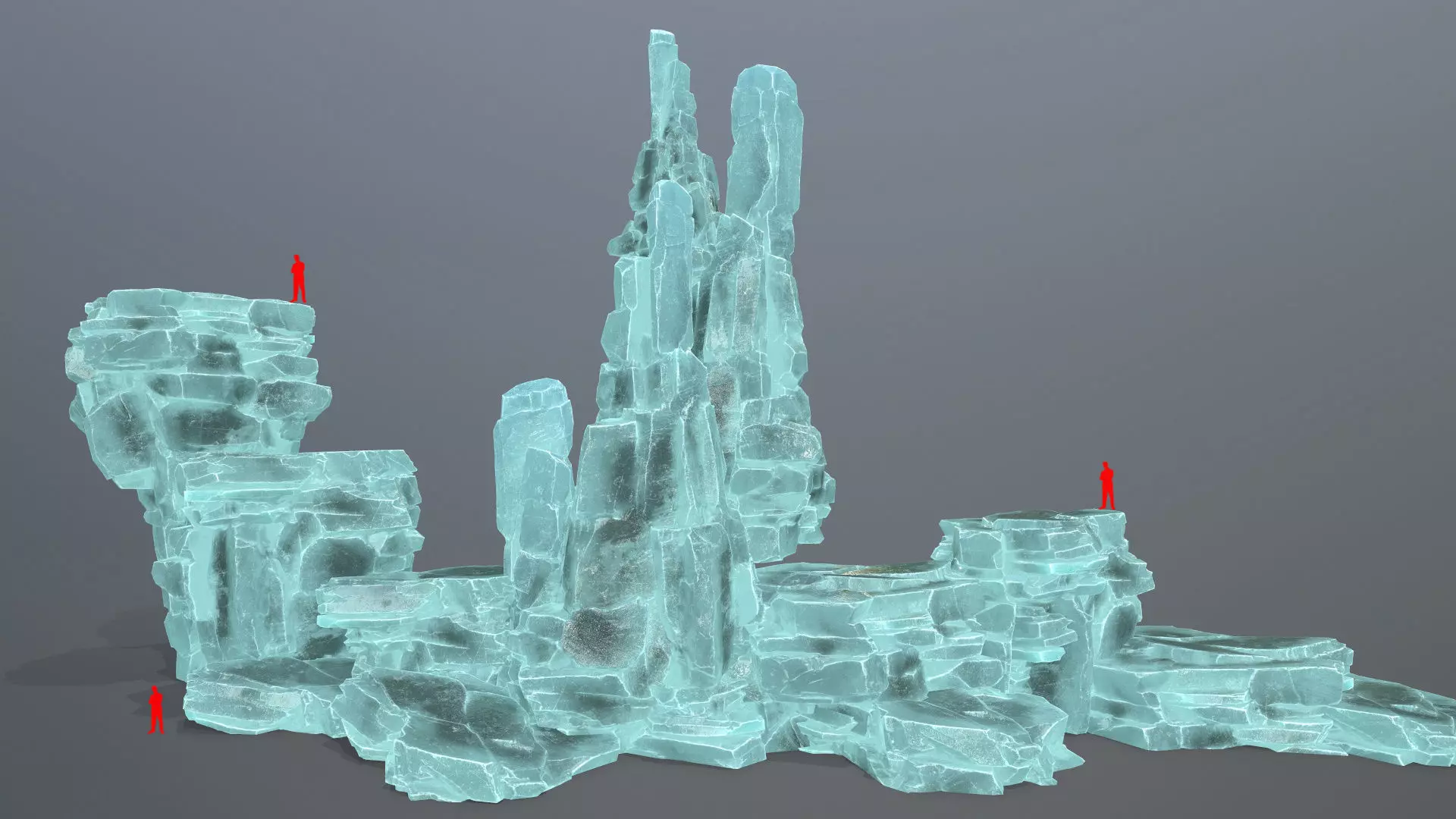 ice rocks Low-poly 3D model_0