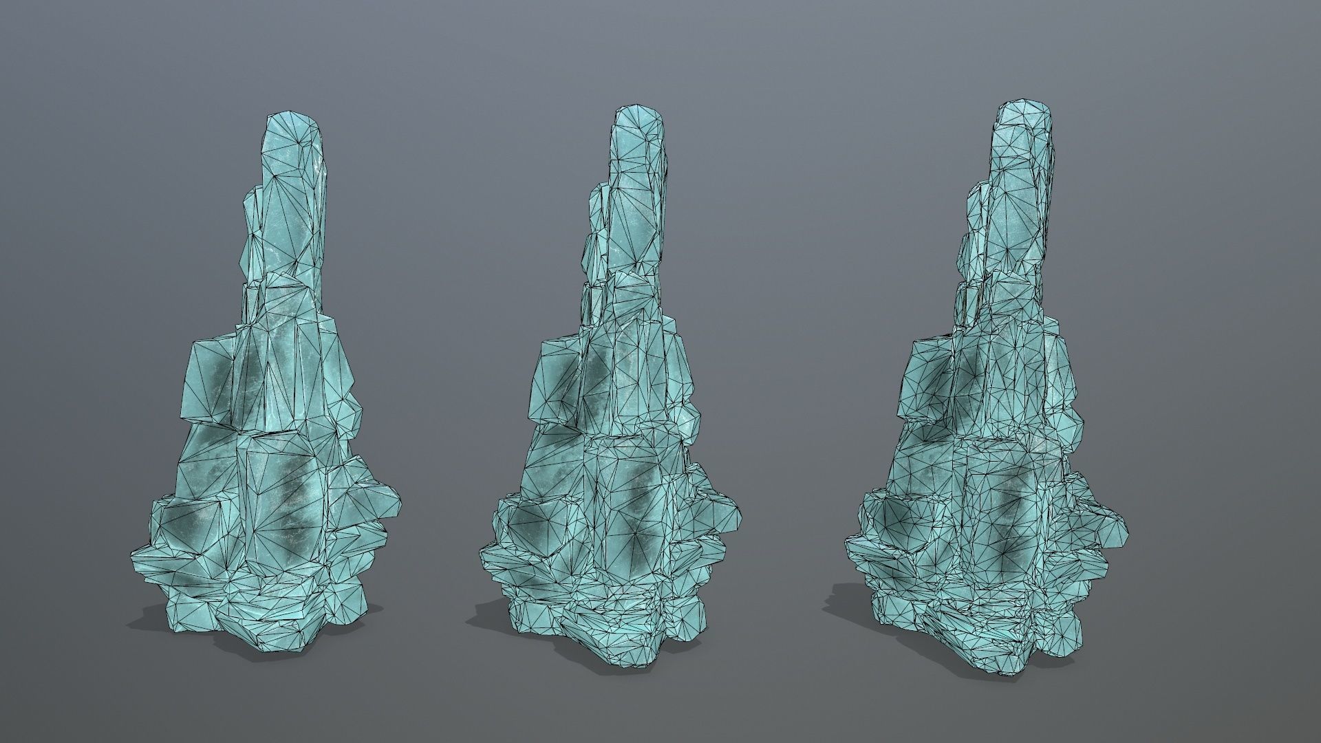 ice rocks Low-poly 3D model_20