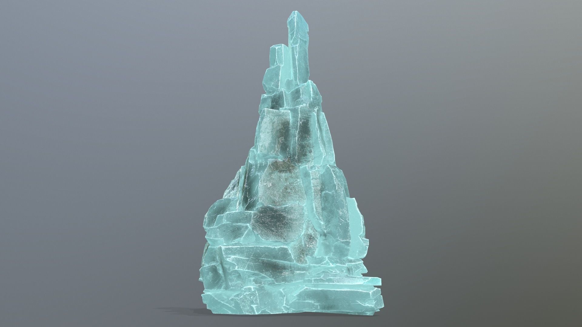 ice rocks Low-poly 3D model_9