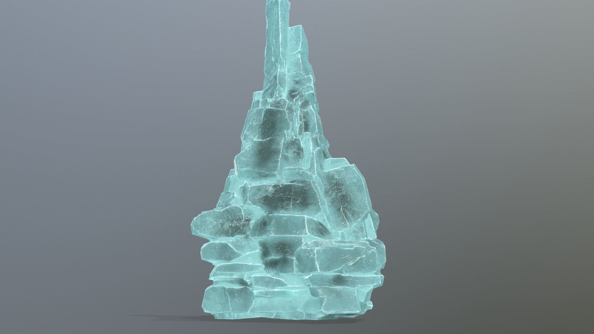 ice rocks Low-poly 3D model_6