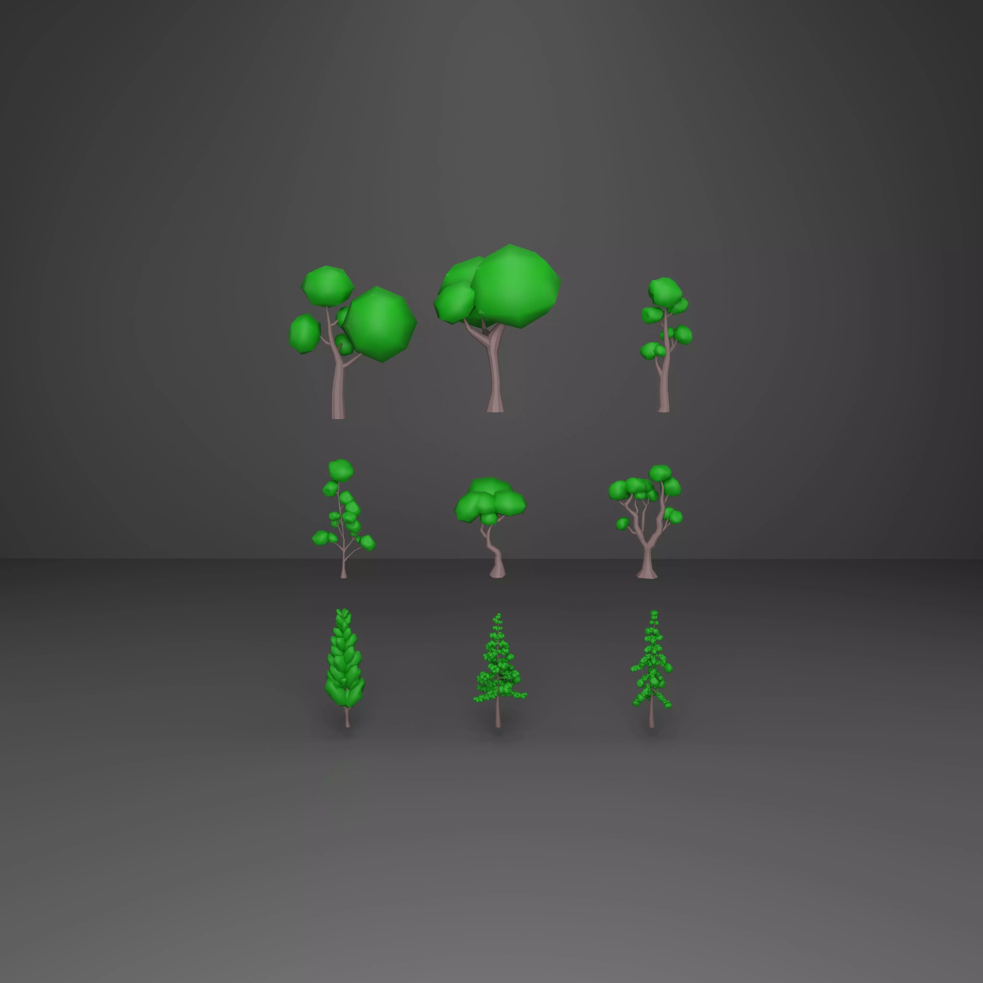 trees Low-poly 3D model