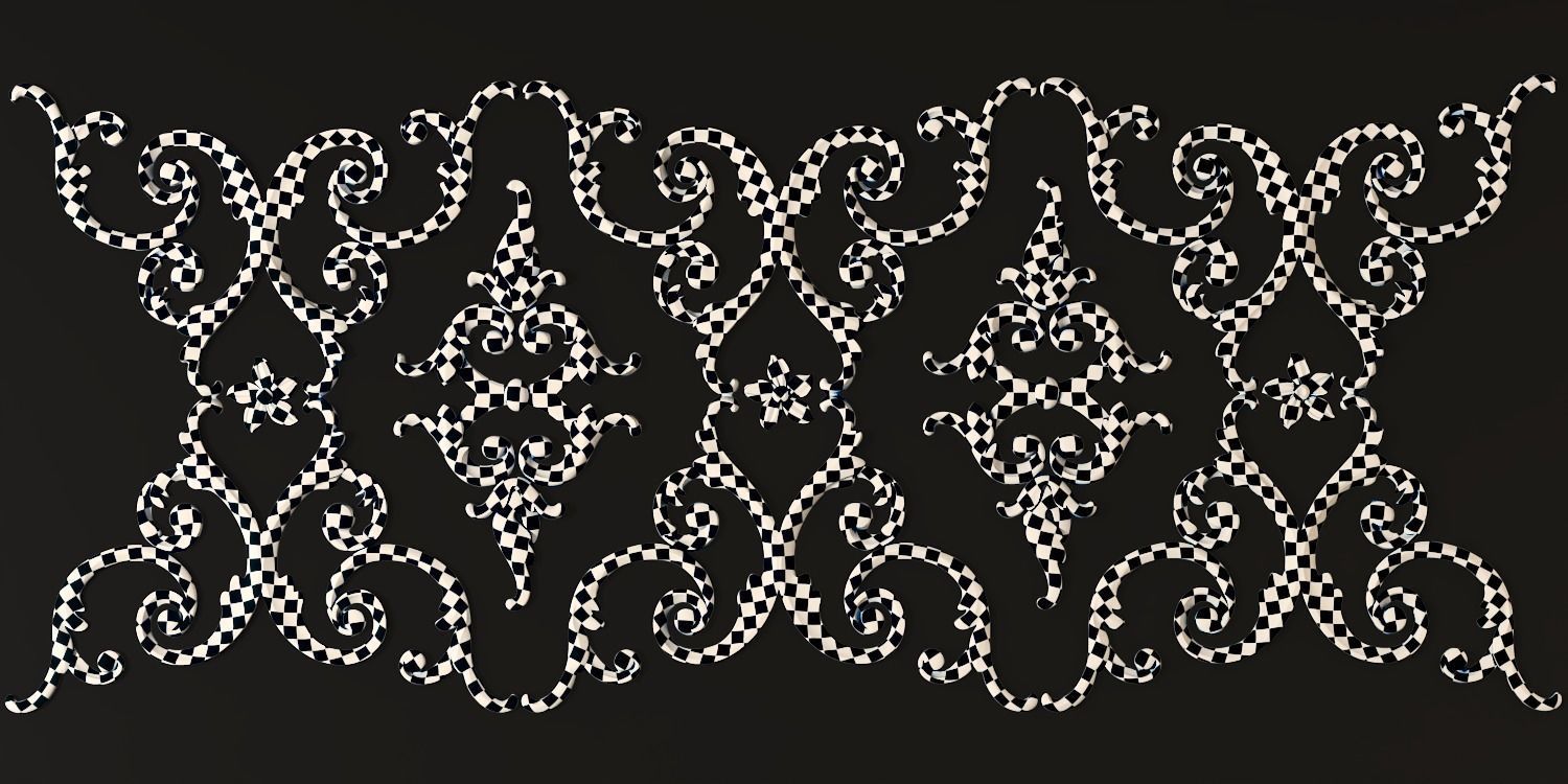 ornament gold 08 3D model_3