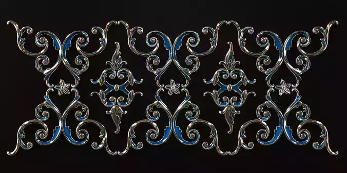 ornament gold 08 3D model