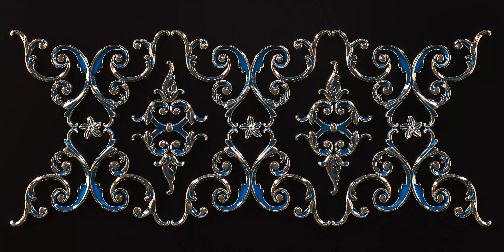 ornament gold 08 3D model_0