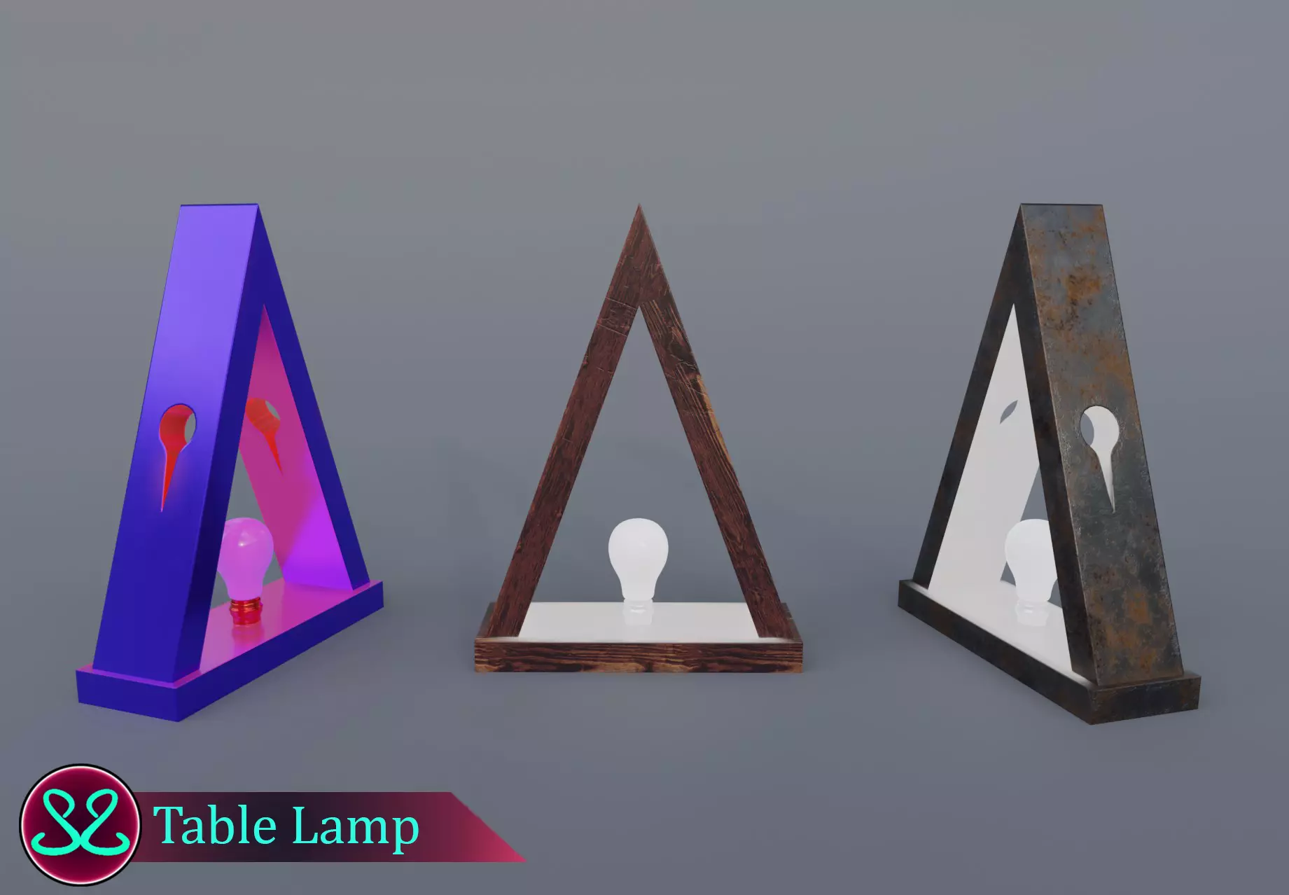 Awesome Decoration Lamps Table Lamp Pack Free low-poly 3D model