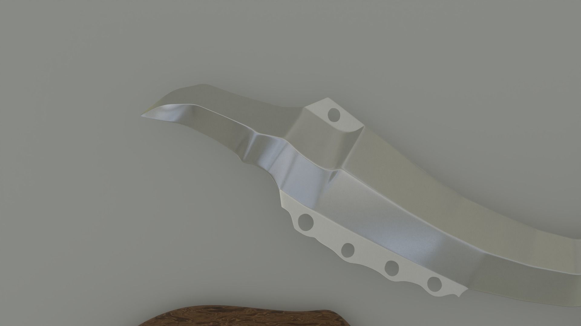 Kujang Traditional Symbol Low-poly 3D model_6