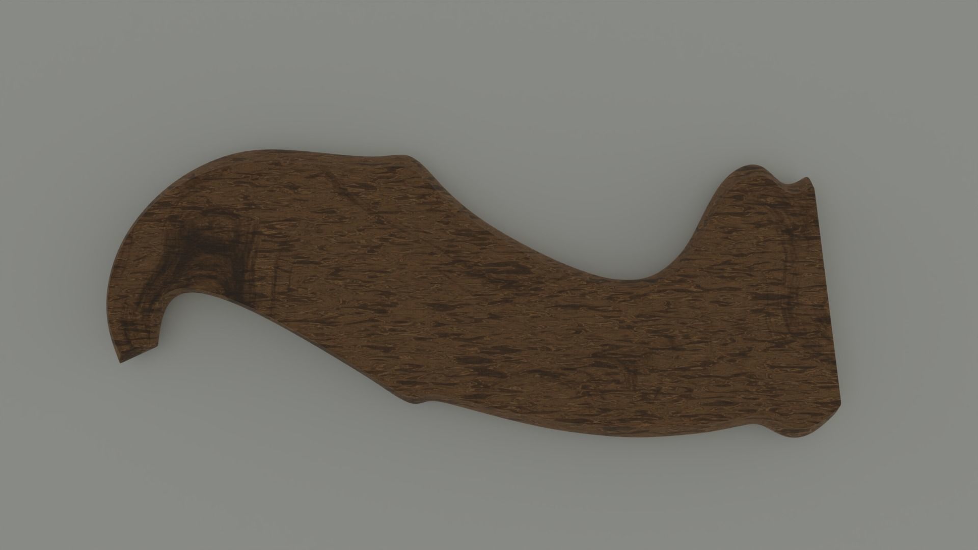 Kujang Traditional Symbol Low-poly 3D model_8