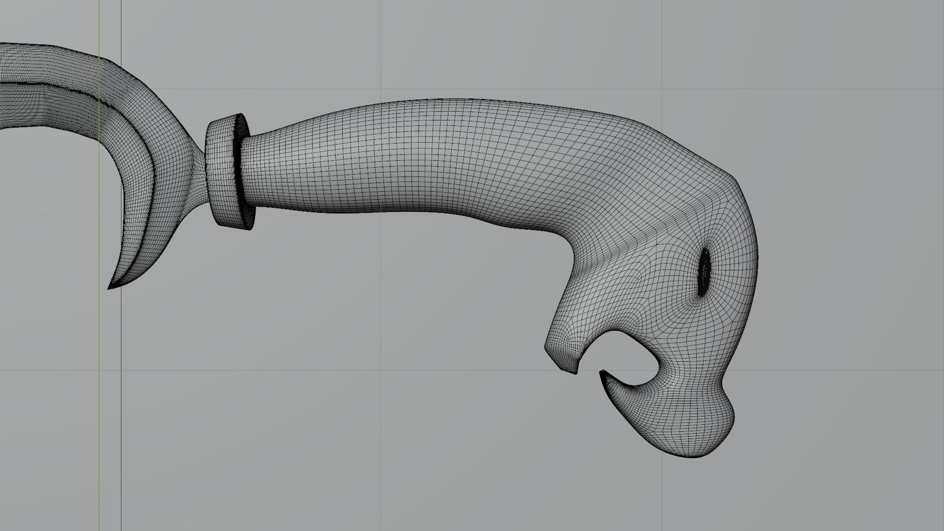 Kujang Traditional Symbol Low-poly 3D model_12