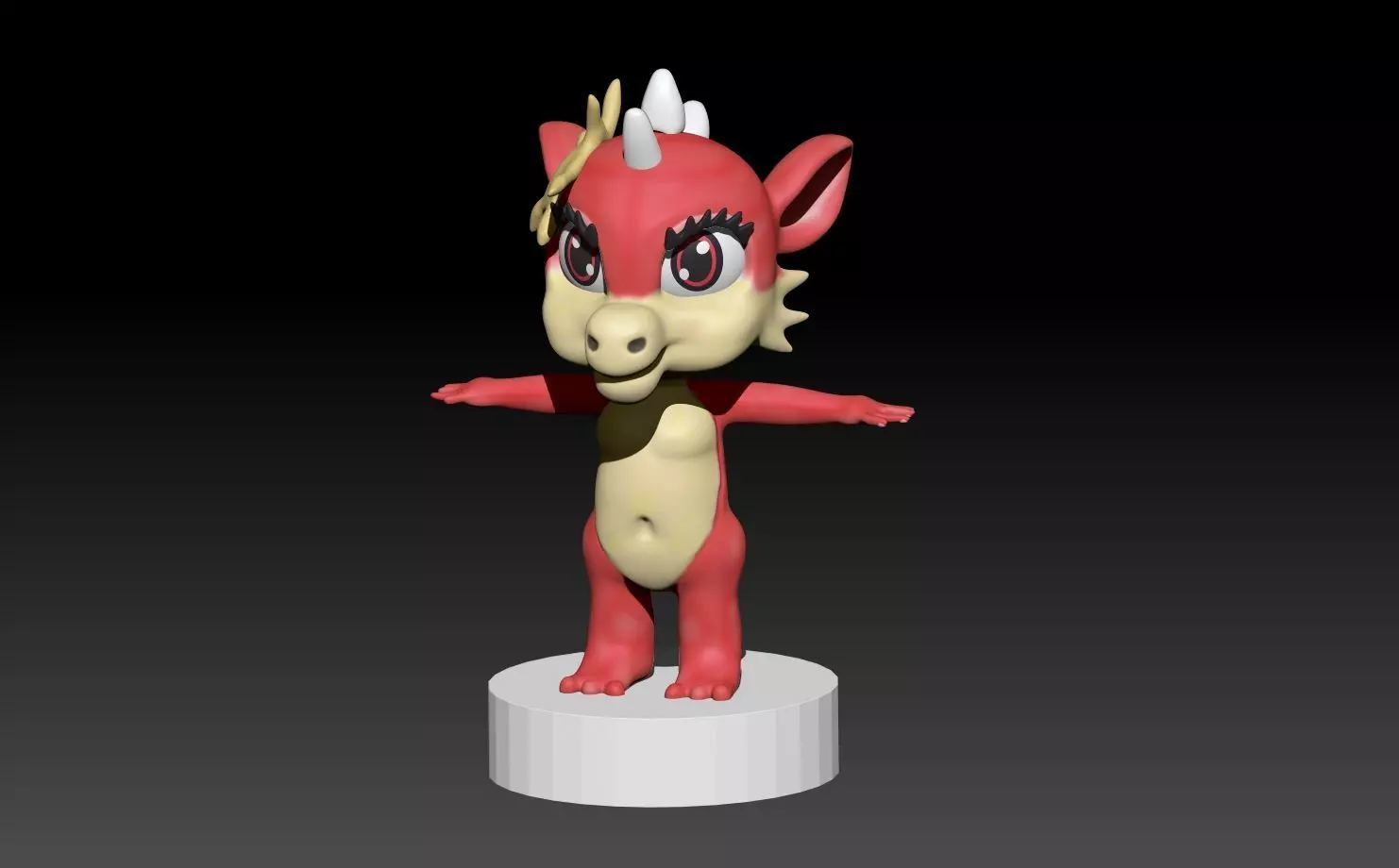Baby Dragon Fantasy Cartoon Free 3D print model