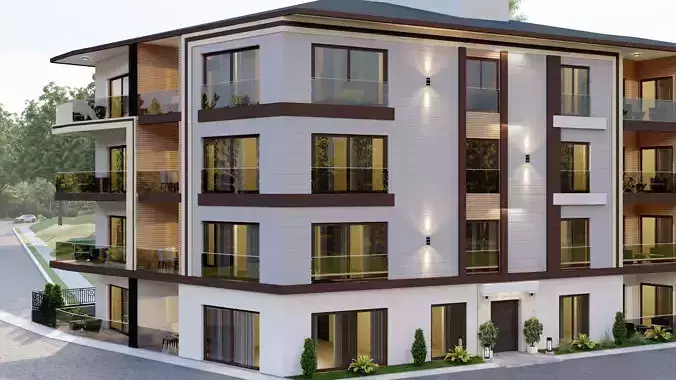 modern apartment  3d model code 11 3D model