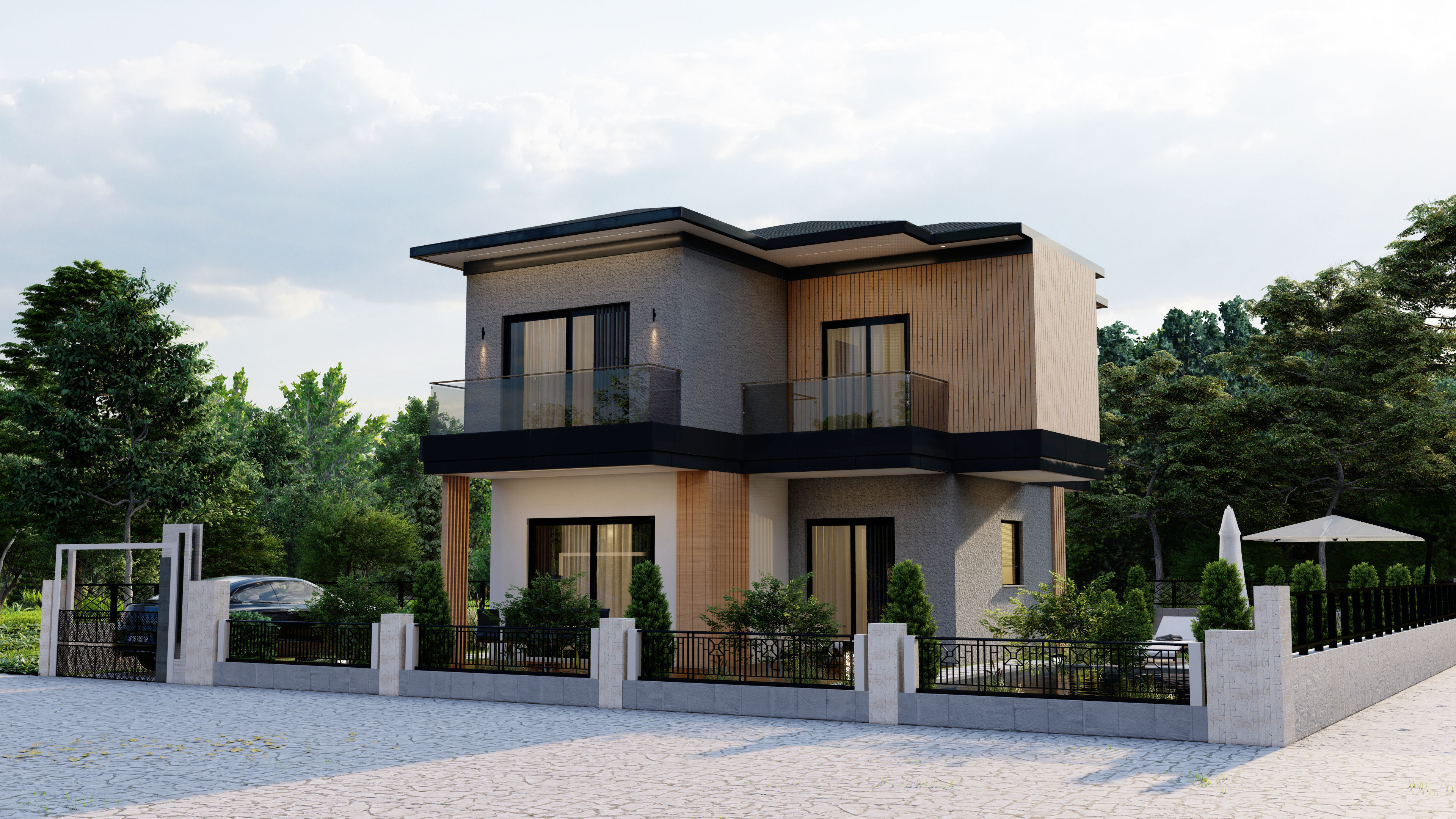 modern villa code 62 3D model_1