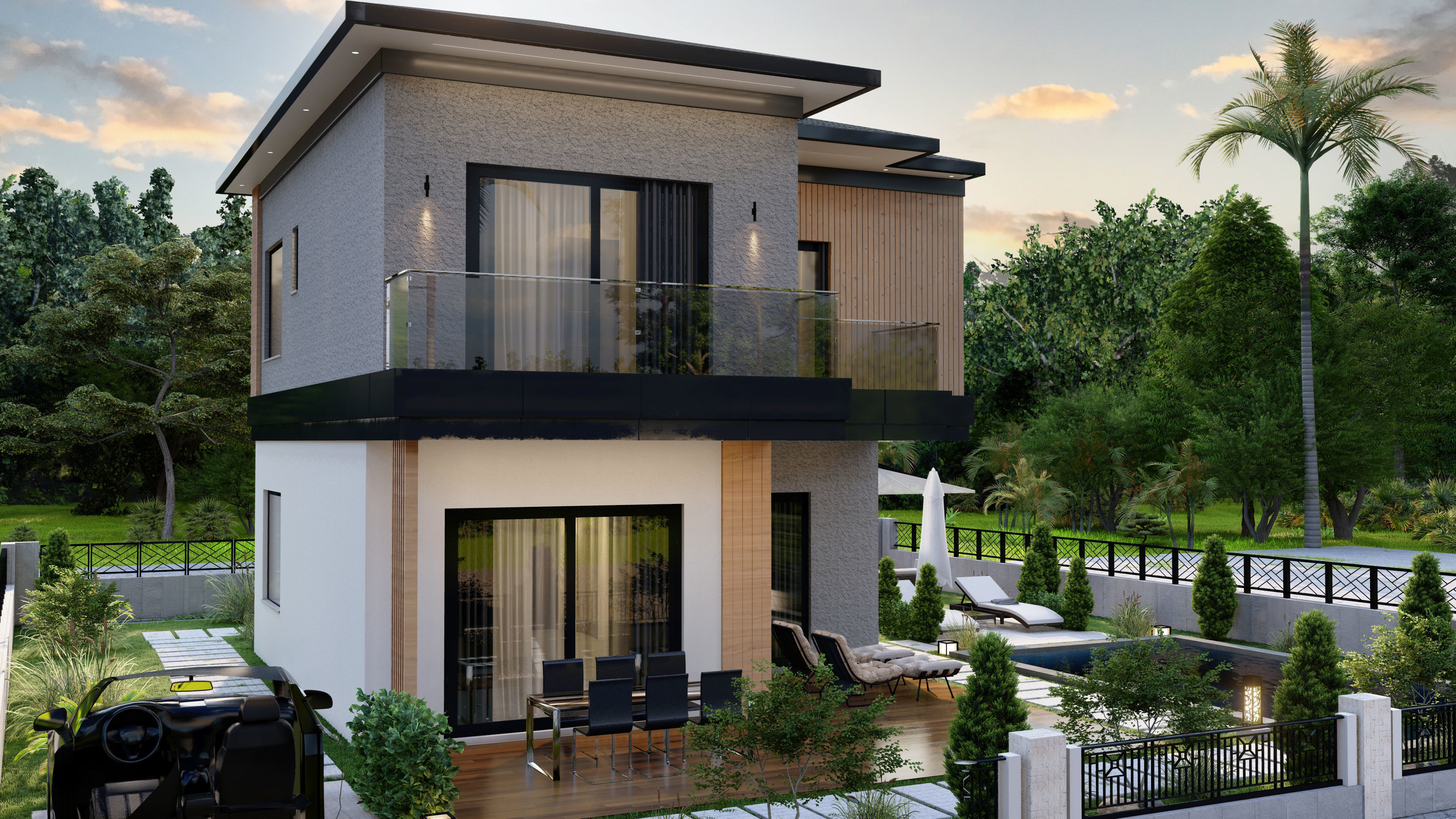 modern villa code 62 3D model_5