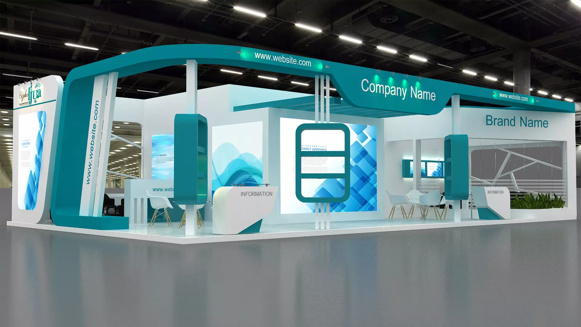 exhibition 3d Low-poly 3D model_4