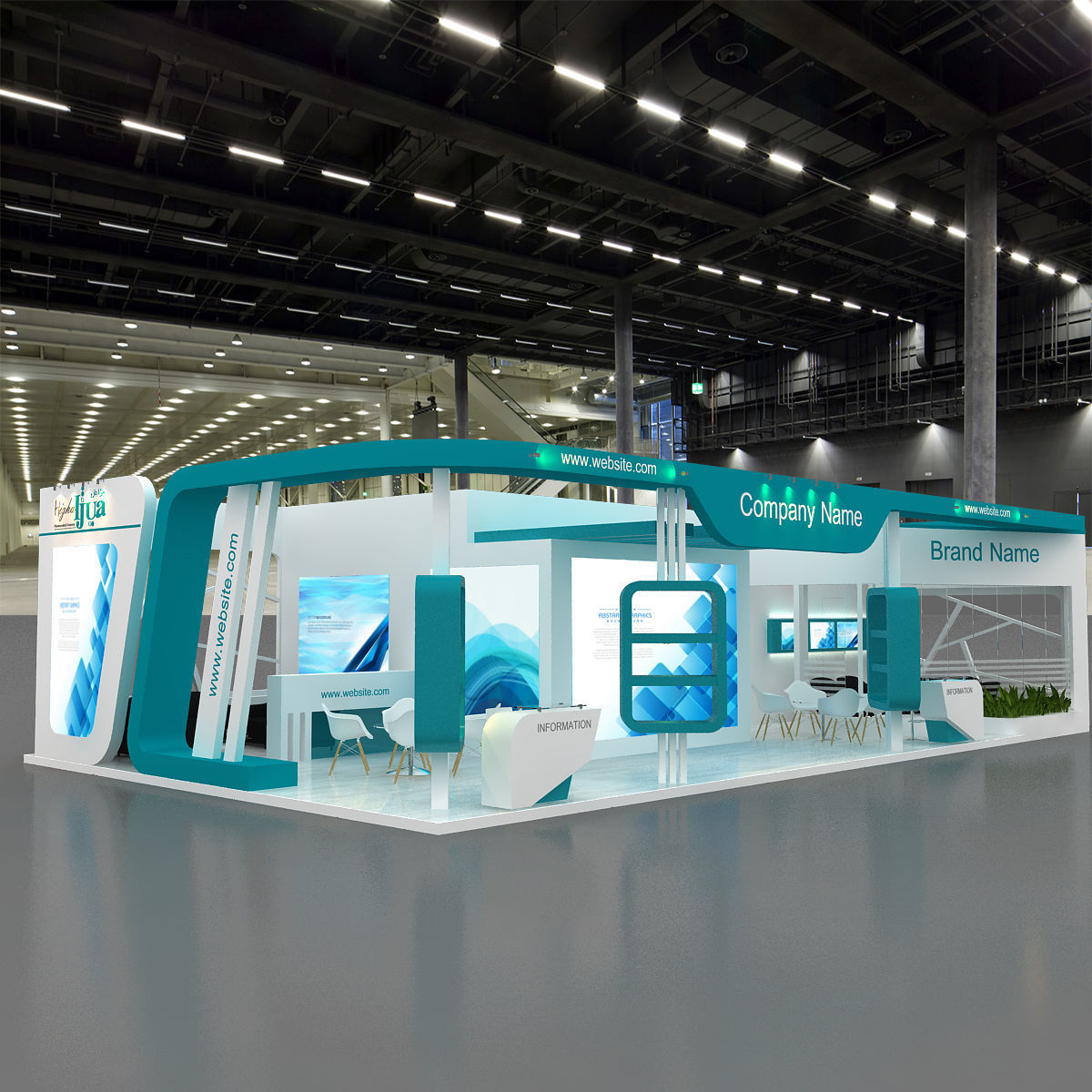 exhibition 3d Low-poly 3D model_5