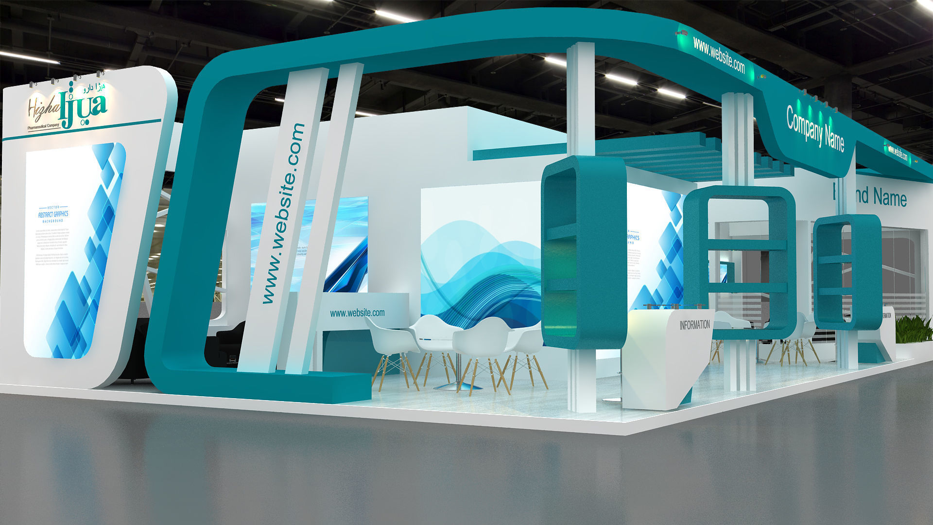 exhibition 3d Low-poly 3D model_6